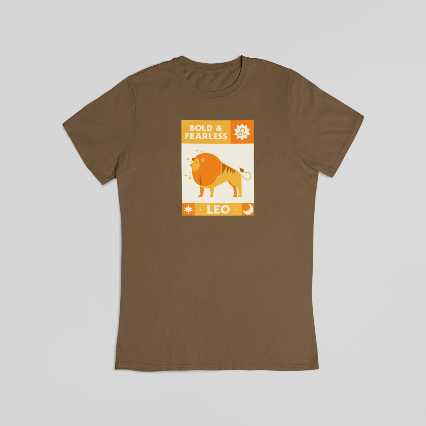 Løven stjernetegn brun T-shirt