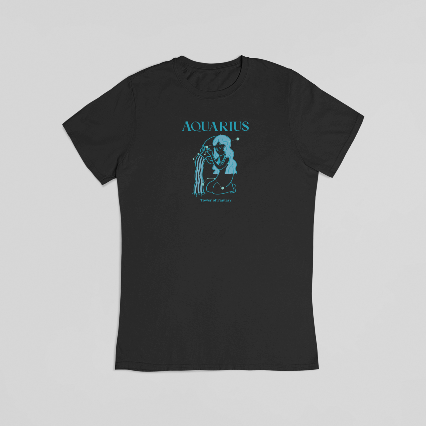 Vandmanden stjernetegn sort T-shirt