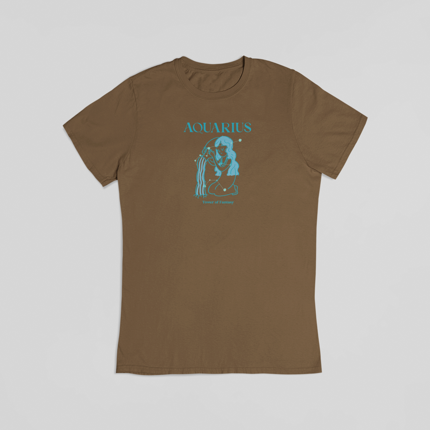 Vandmanden stjernetegn brun T-shirt