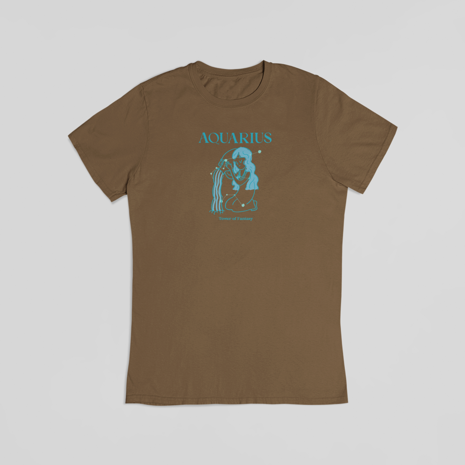 Vandmanden stjernetegn brun T-shirt