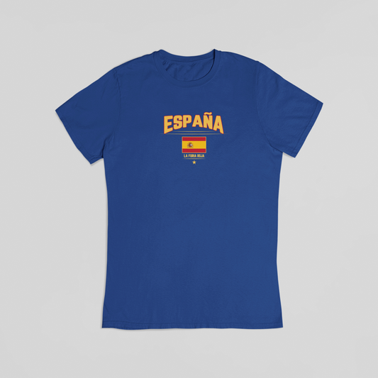 Espana la furia roja blå T-shirt