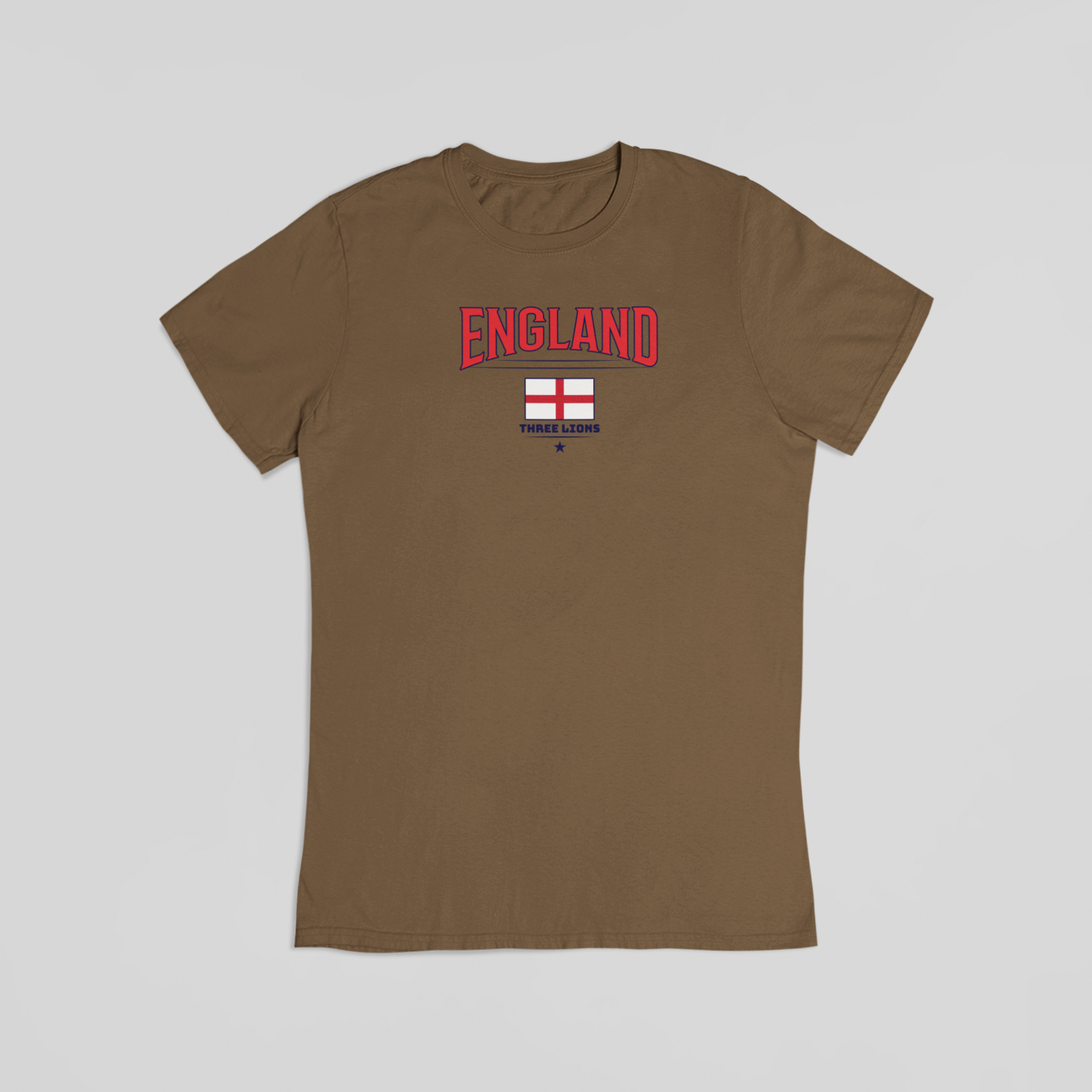 England Three Lions brun T-shirt
