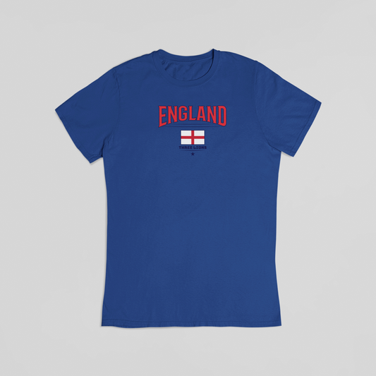 England Three Lions blå T-shirt