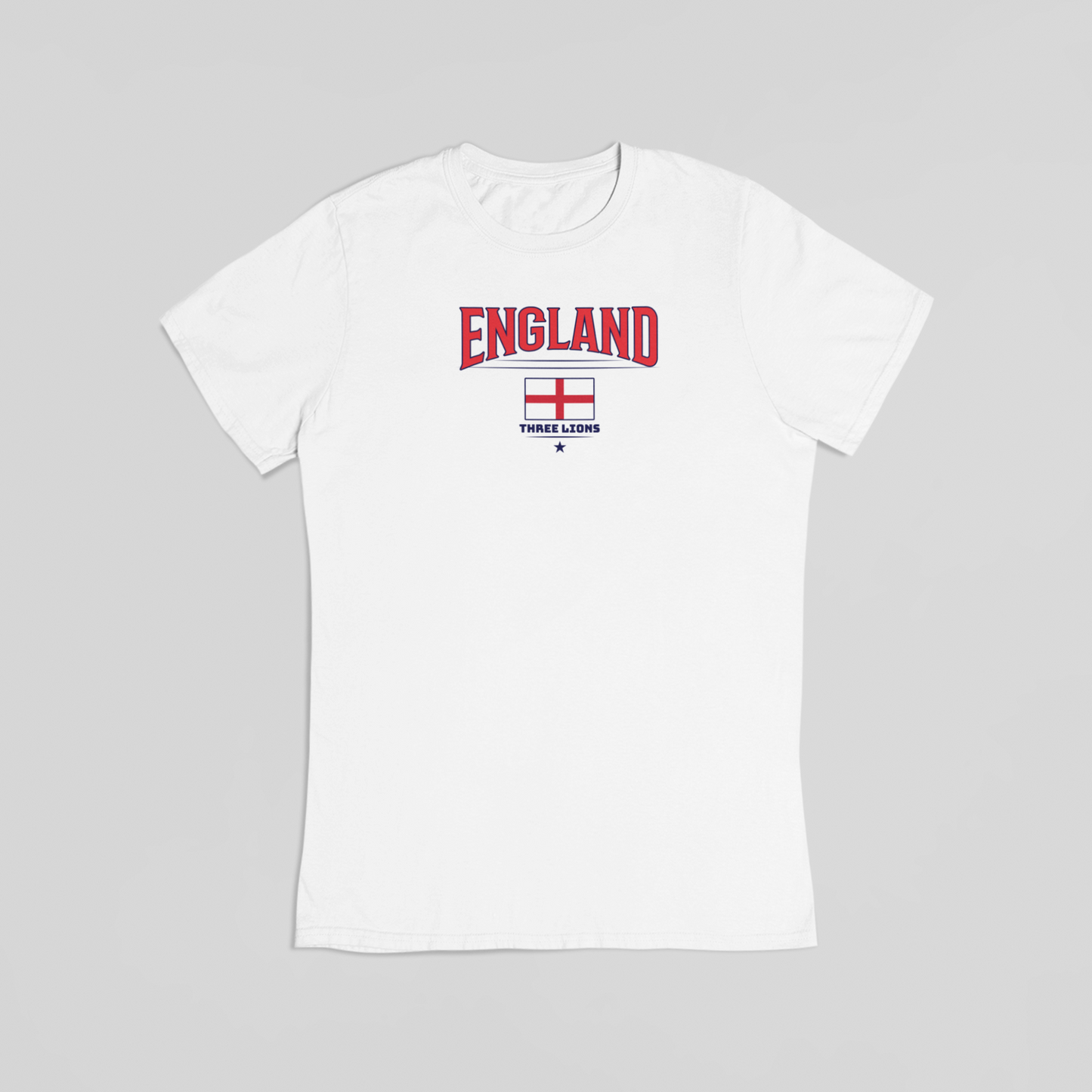 England Three Lions hvid T-shirt