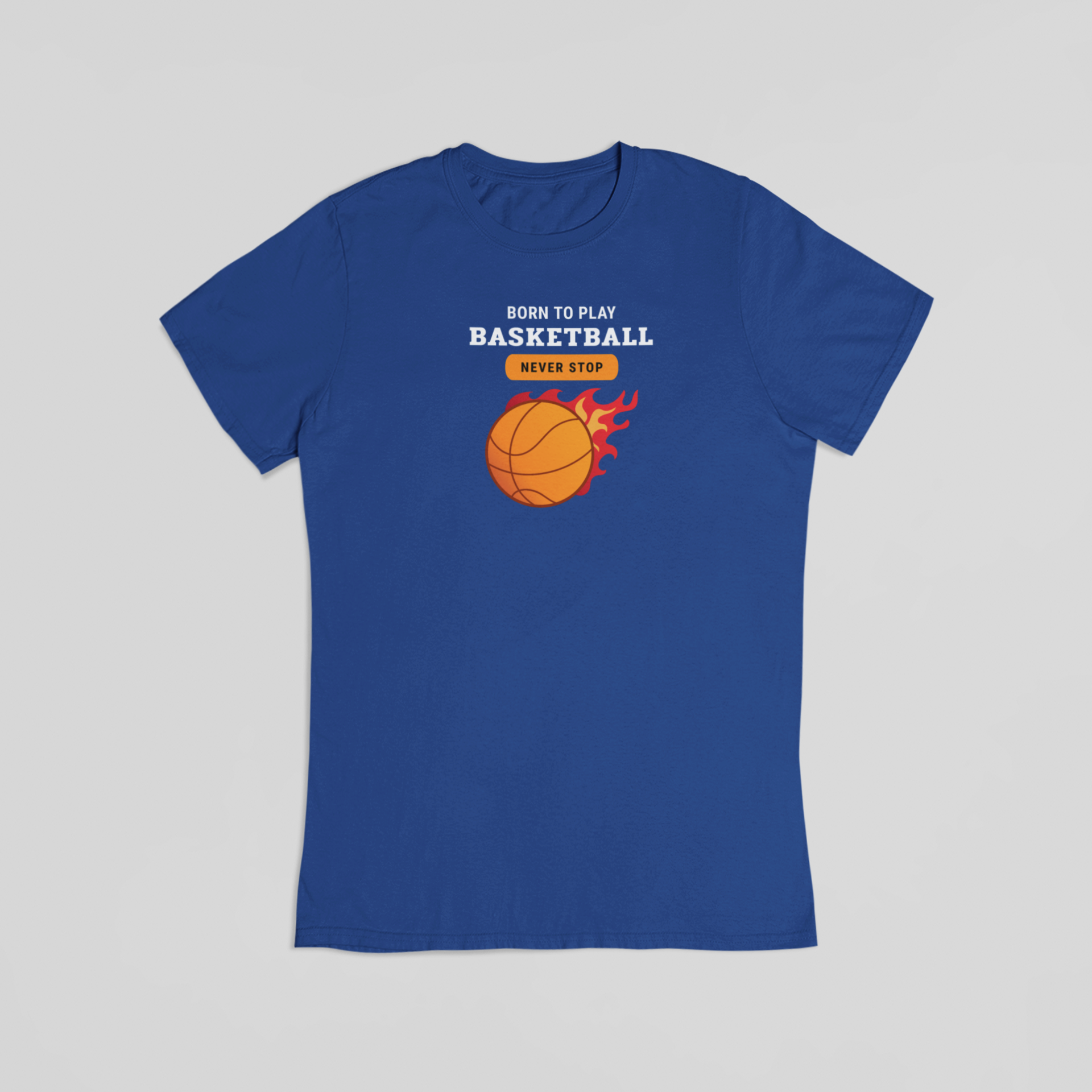 Born to play basketball blå T-shirt