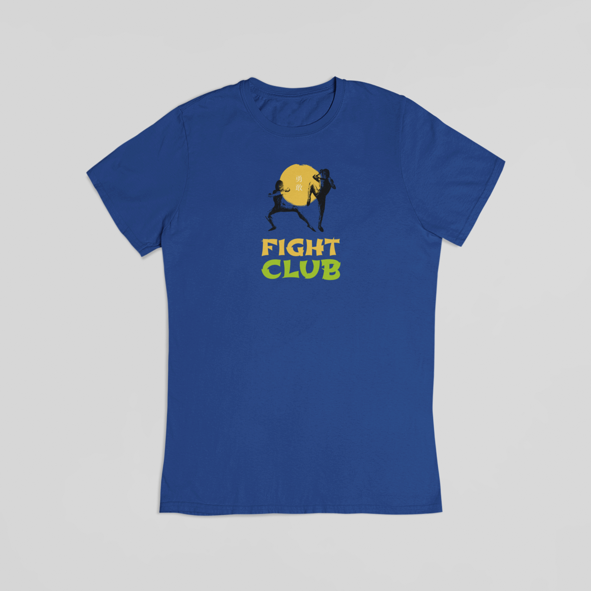 Kung fu fight club blå T-shirt