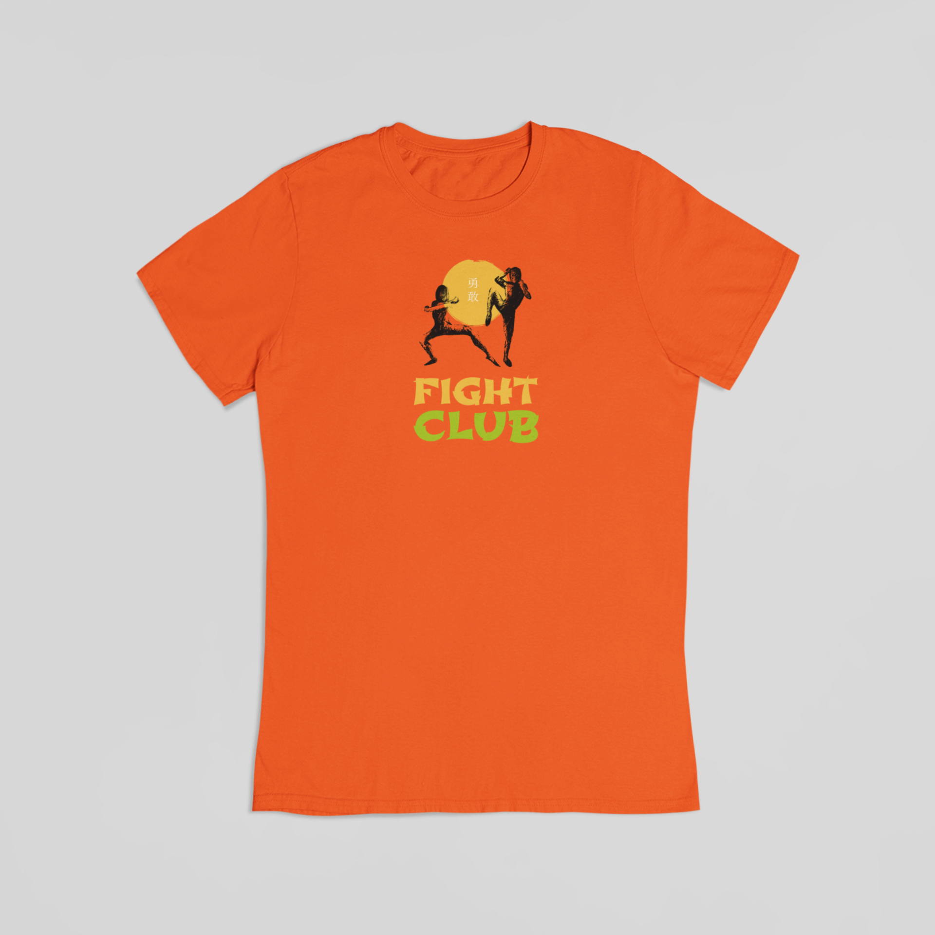 Kung fu fight club orange T-shirt