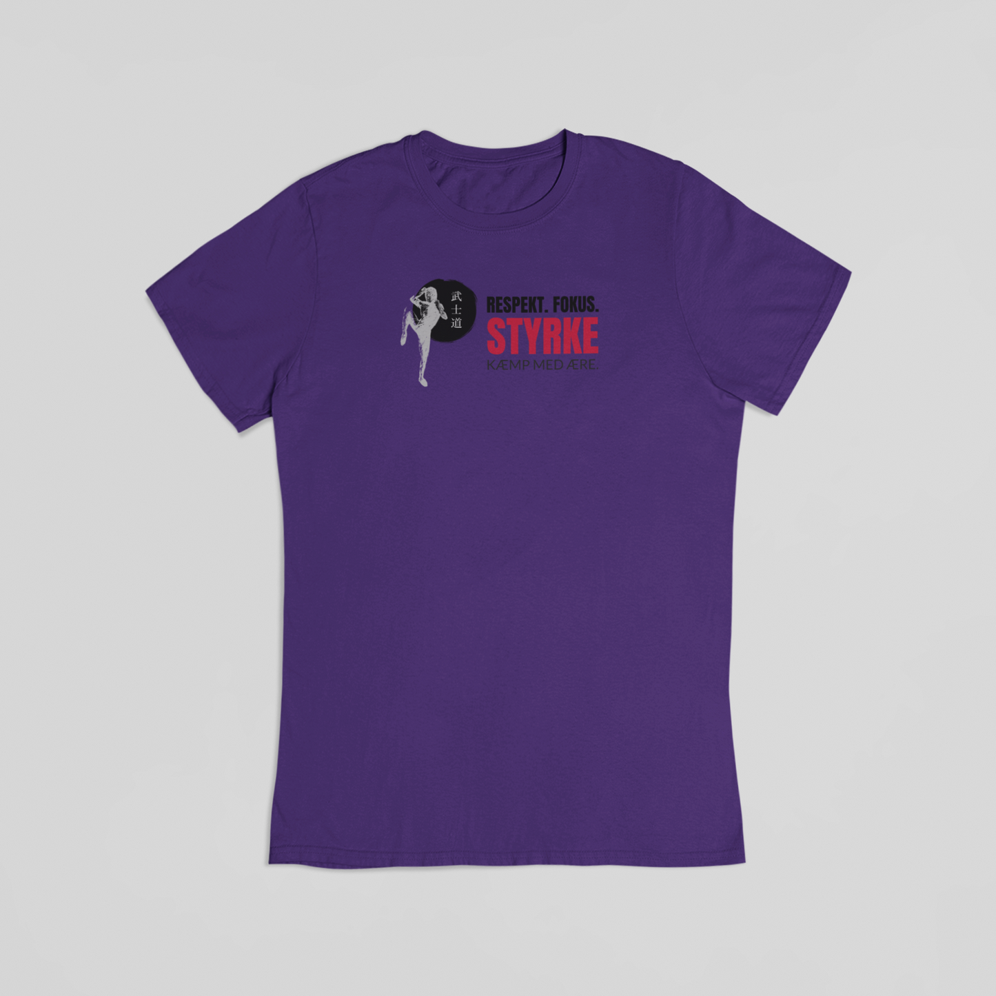 Kæmp med ære lilla T-shirt