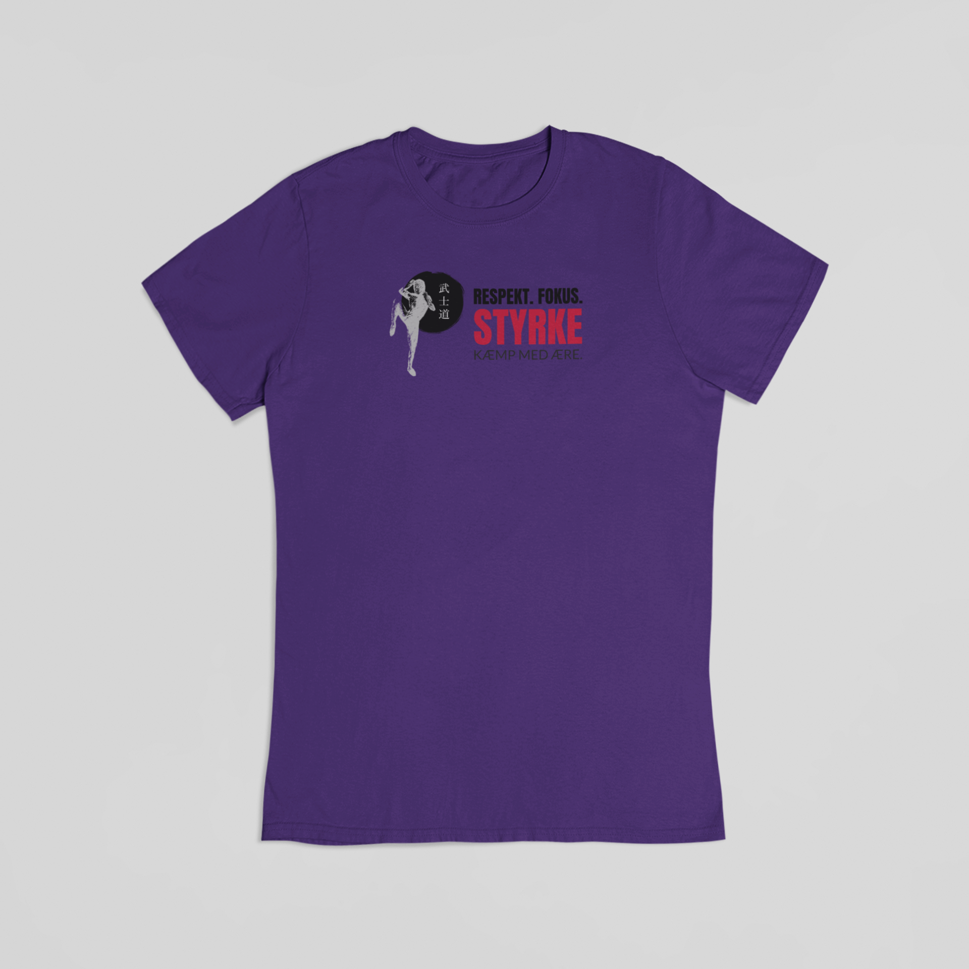 Kæmp med ære lilla T-shirt