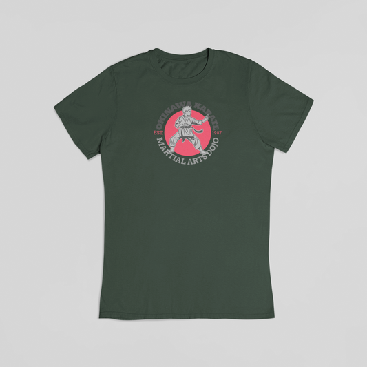 Okinawa karate grøn T-shirt