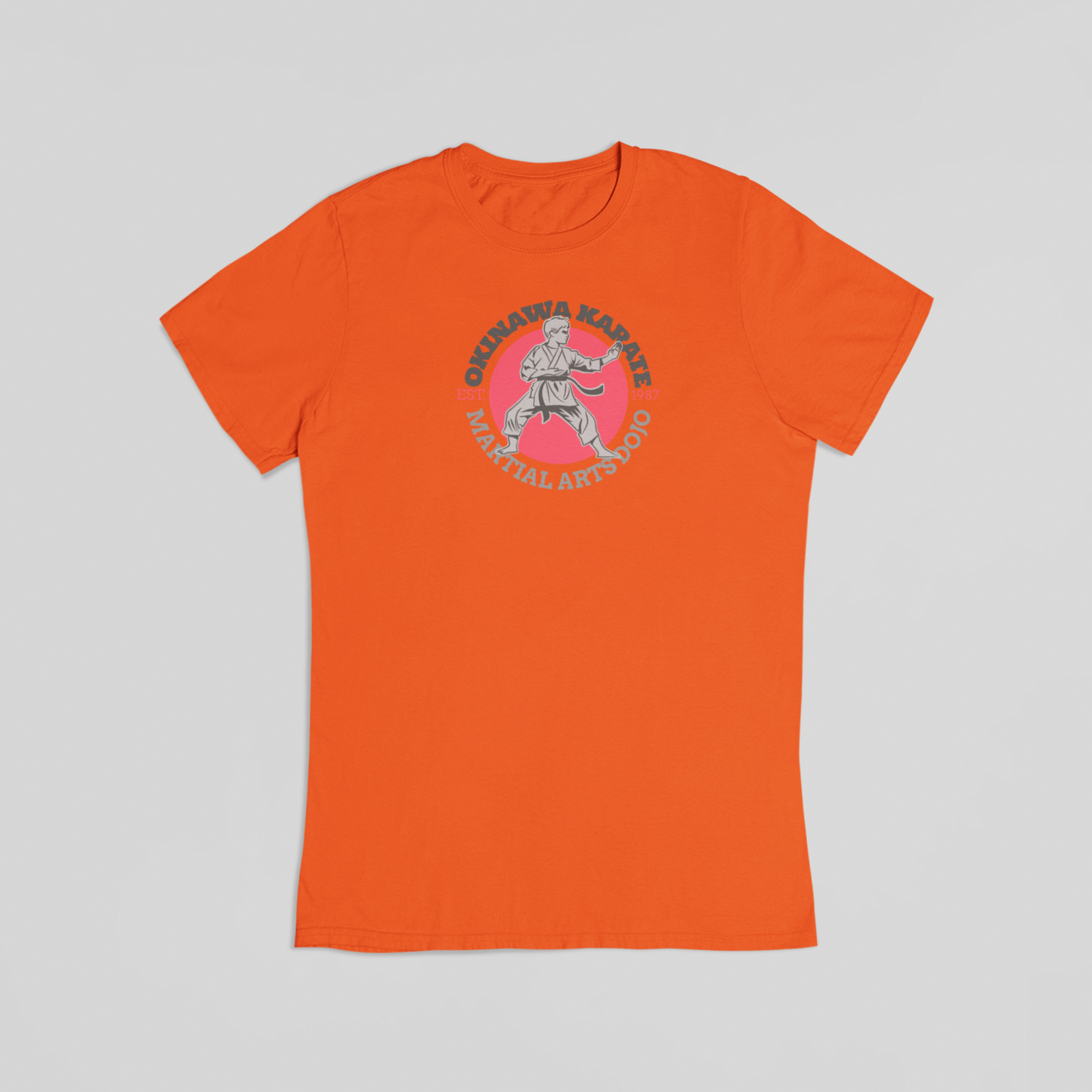 Okinawa karate orange T-shirt