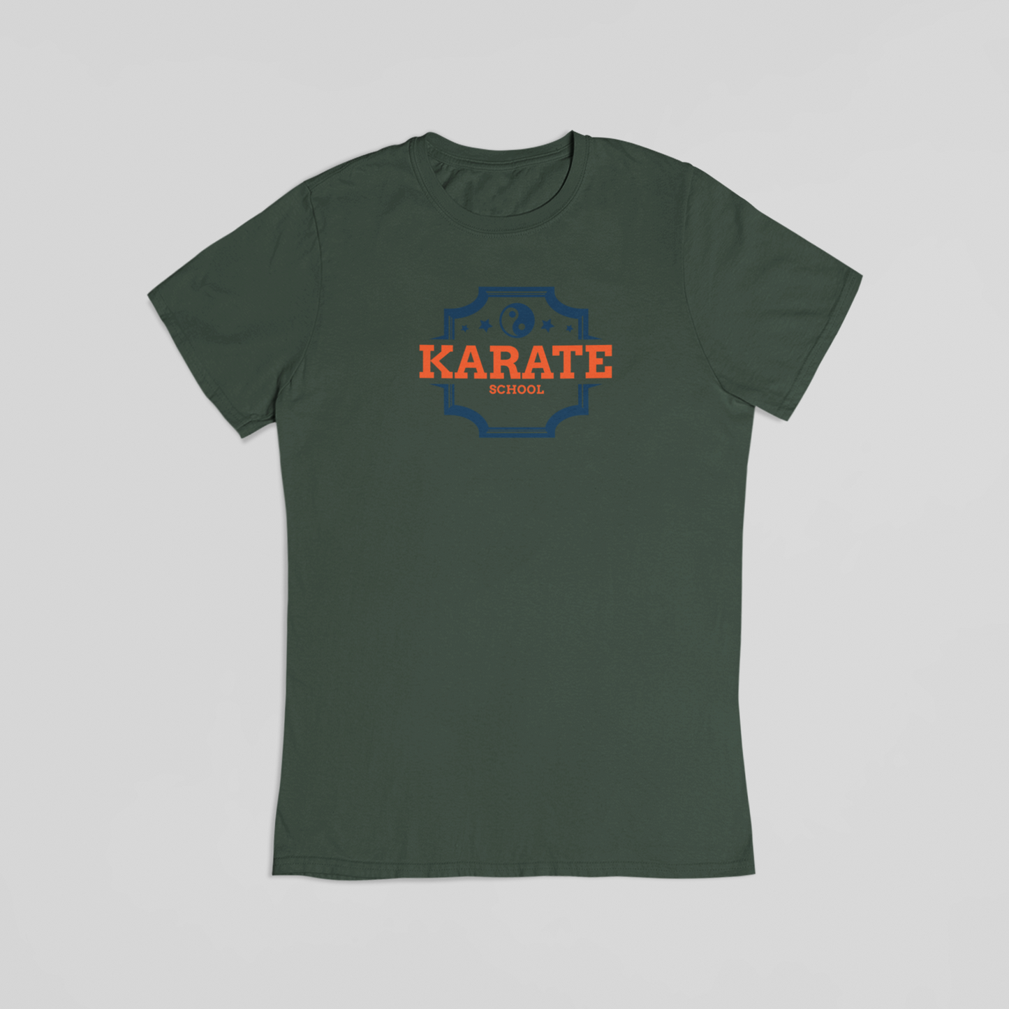 Karate school grøn T-shirt