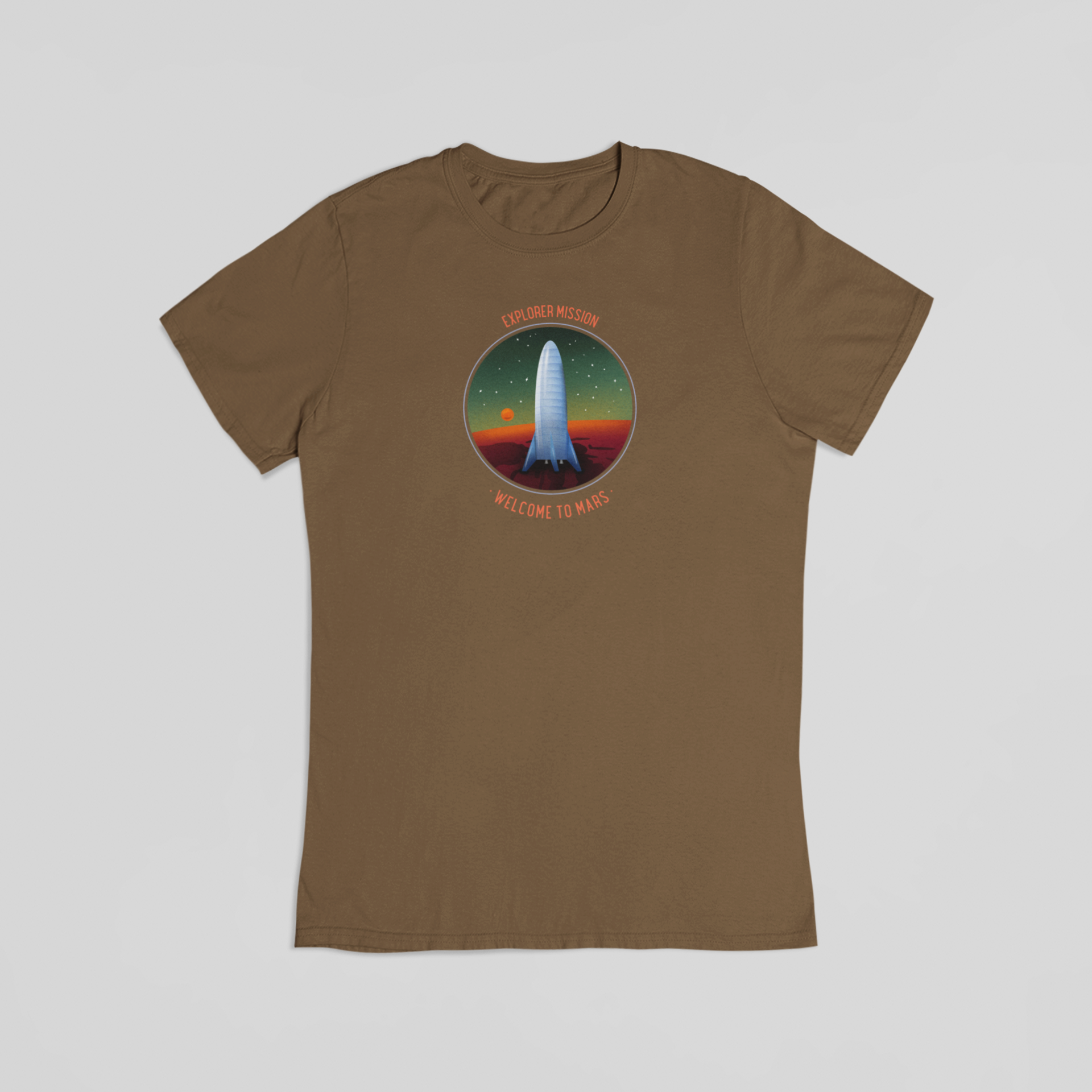 Explorer mission welcome to mars brun T-shirt