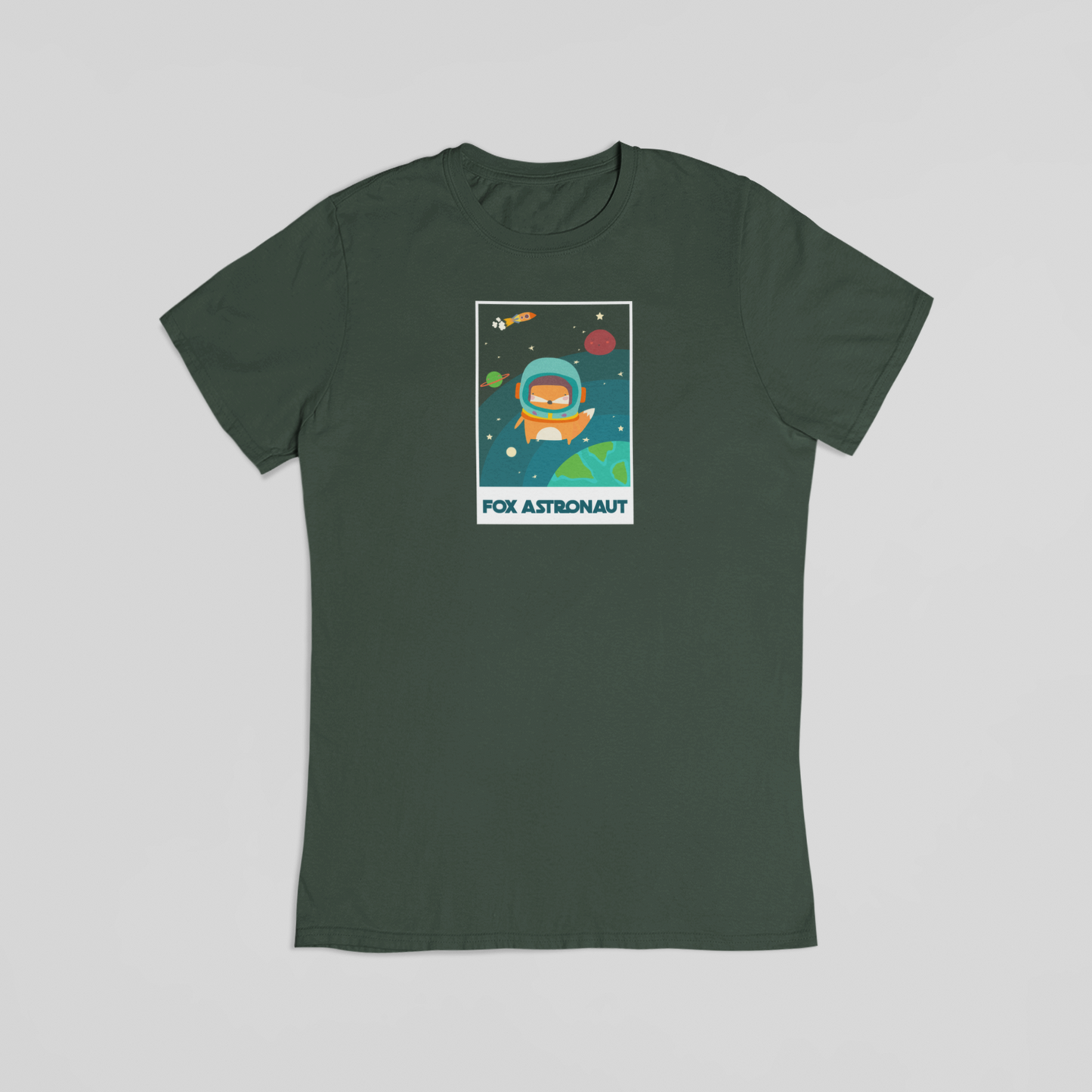 Fox astronaut grøn T-shirt