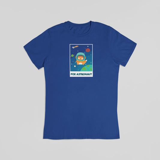 Fox astronaut blå T-shirt