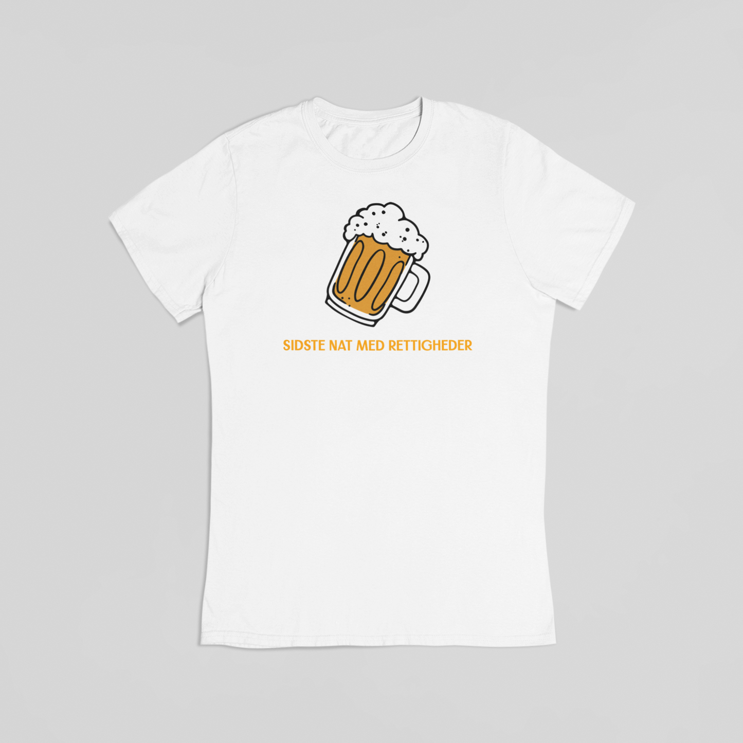 Sidste nat med rettigheder hvid T-shirt