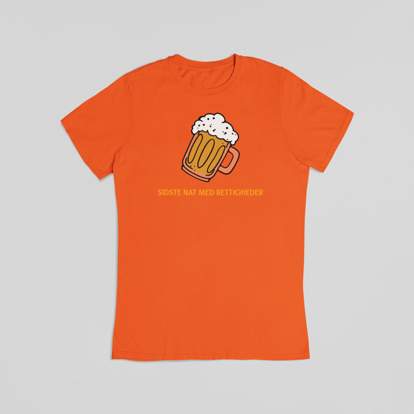 Sidste nat med rettigheder orange T-shirt