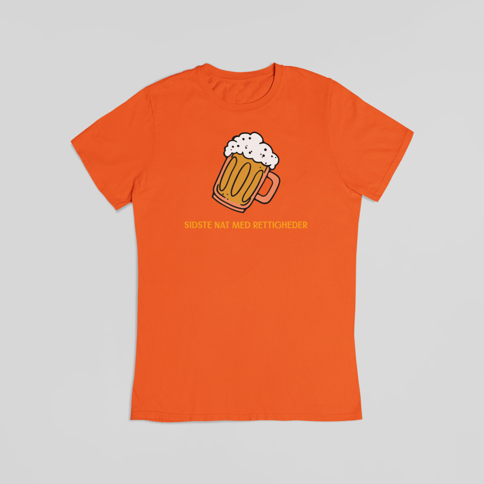 Sidste nat med rettigheder orange T-shirt