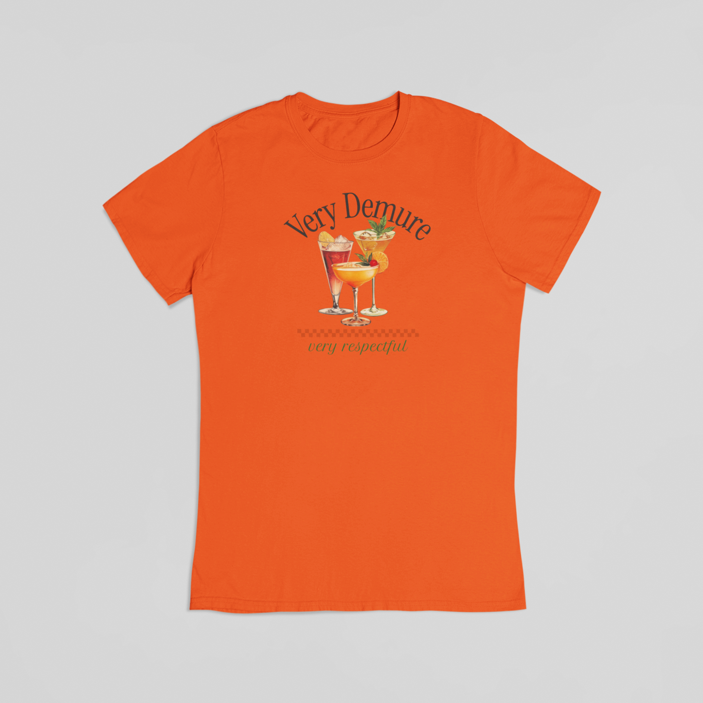 Very demure orange T-shirt