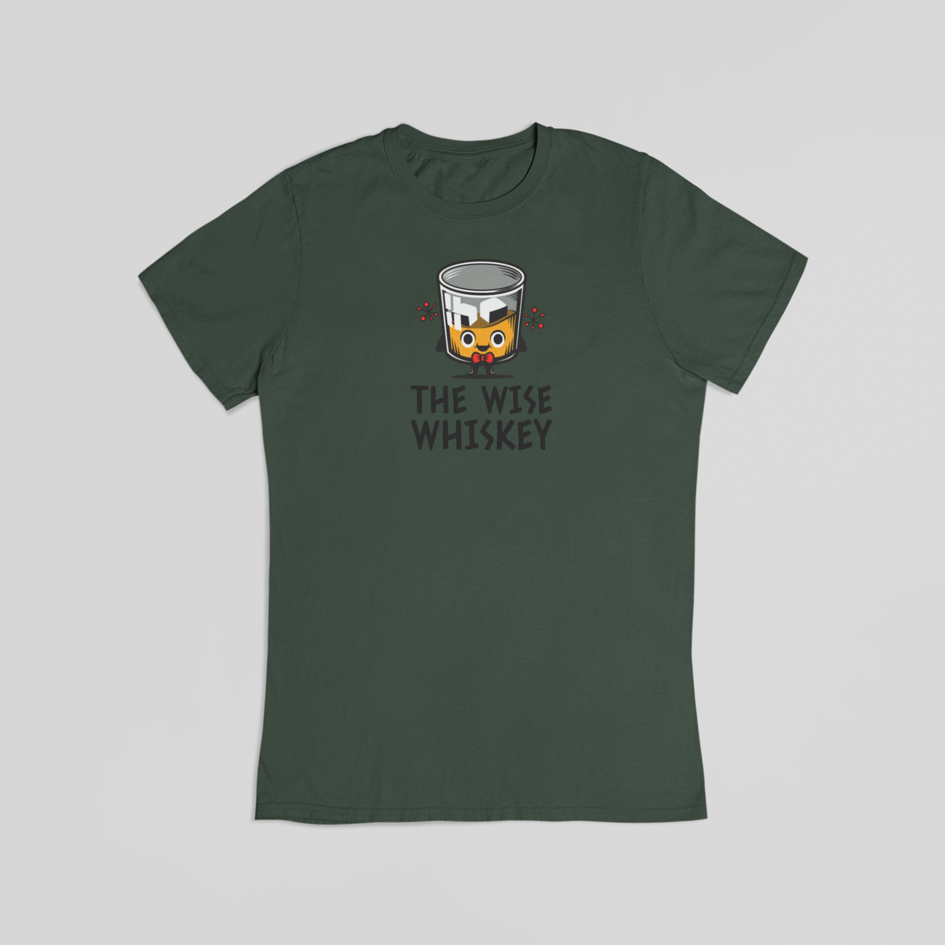 The wise whiskey grøn T-shirt
