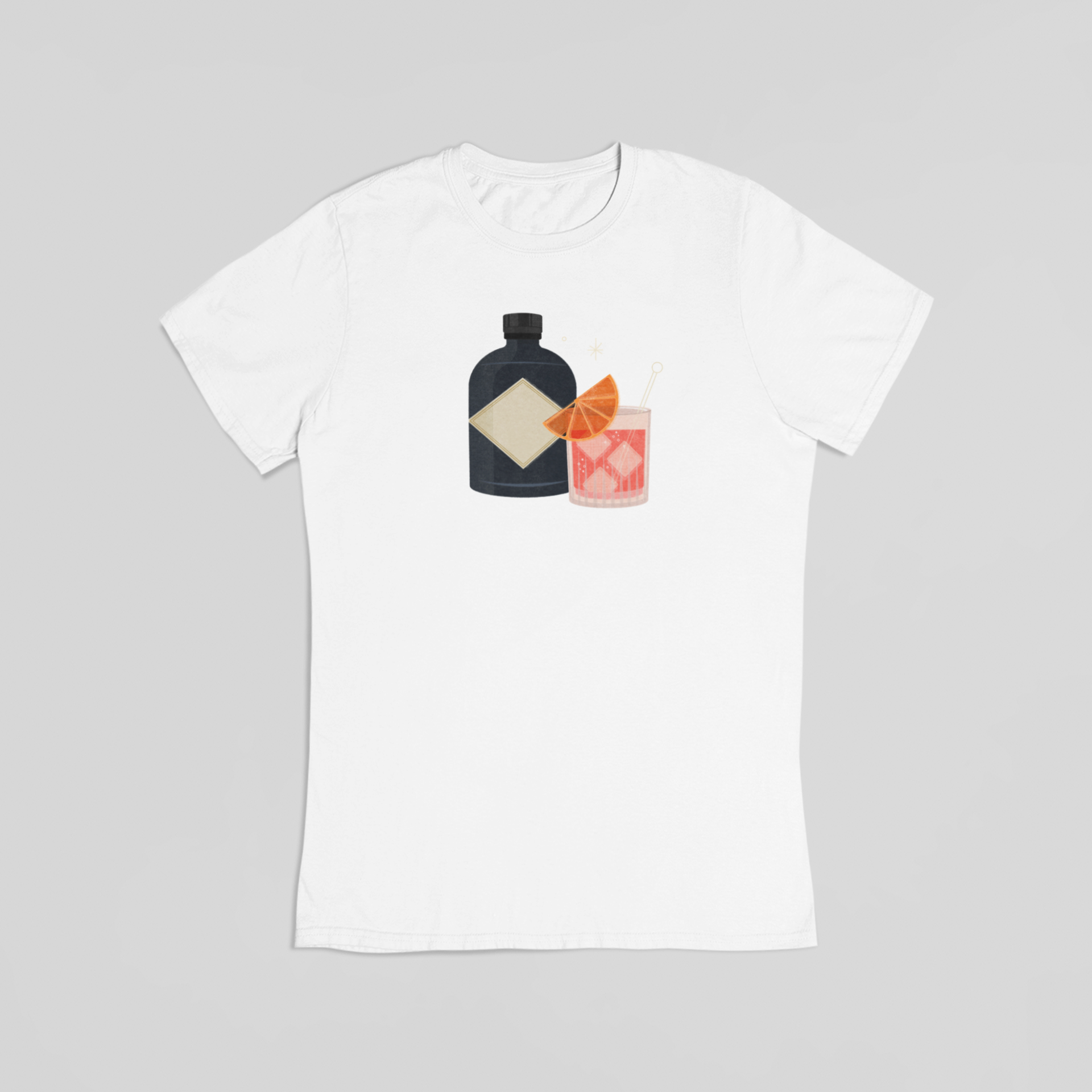 negroni cocktail hvid T-shirt
