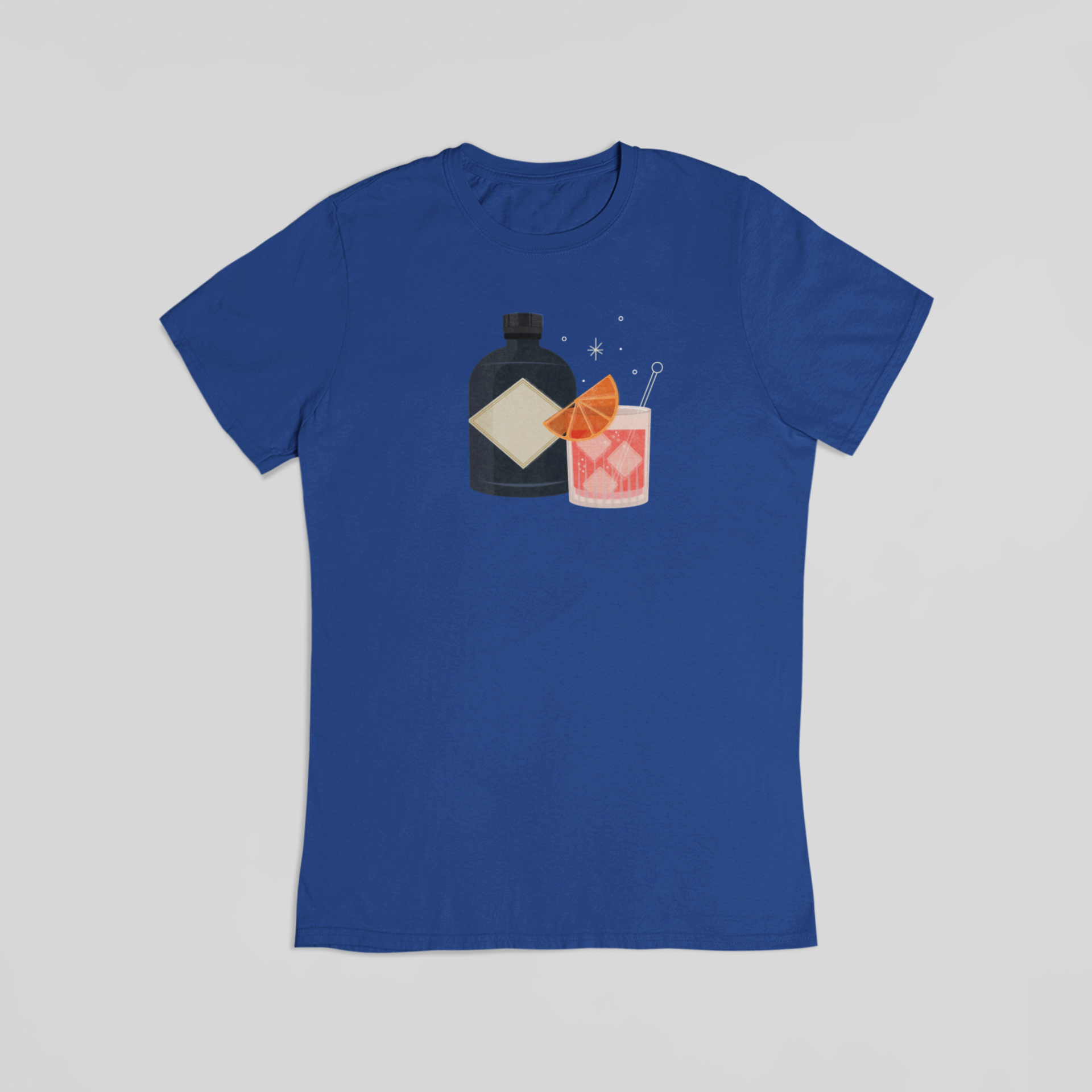 negroni cocktail blå T-shirt