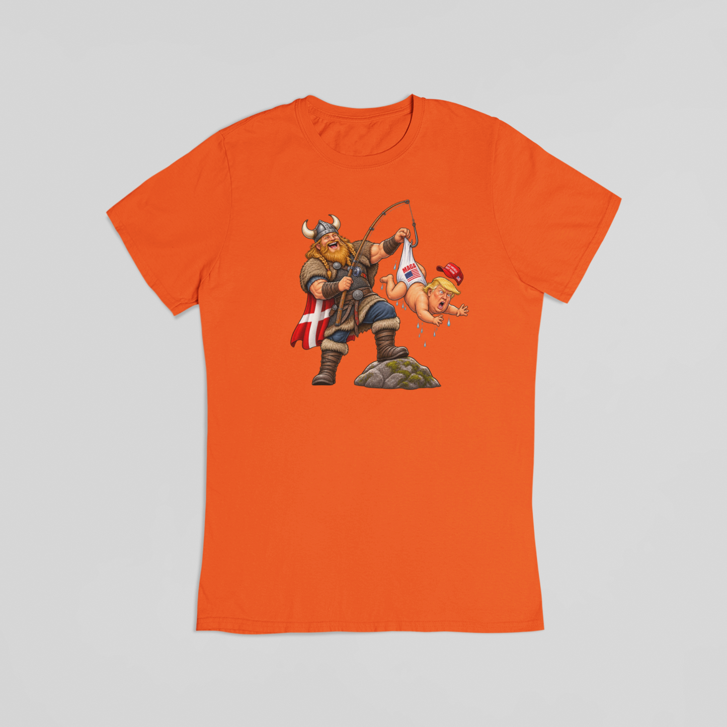 Trump på krogen orange T-shirt