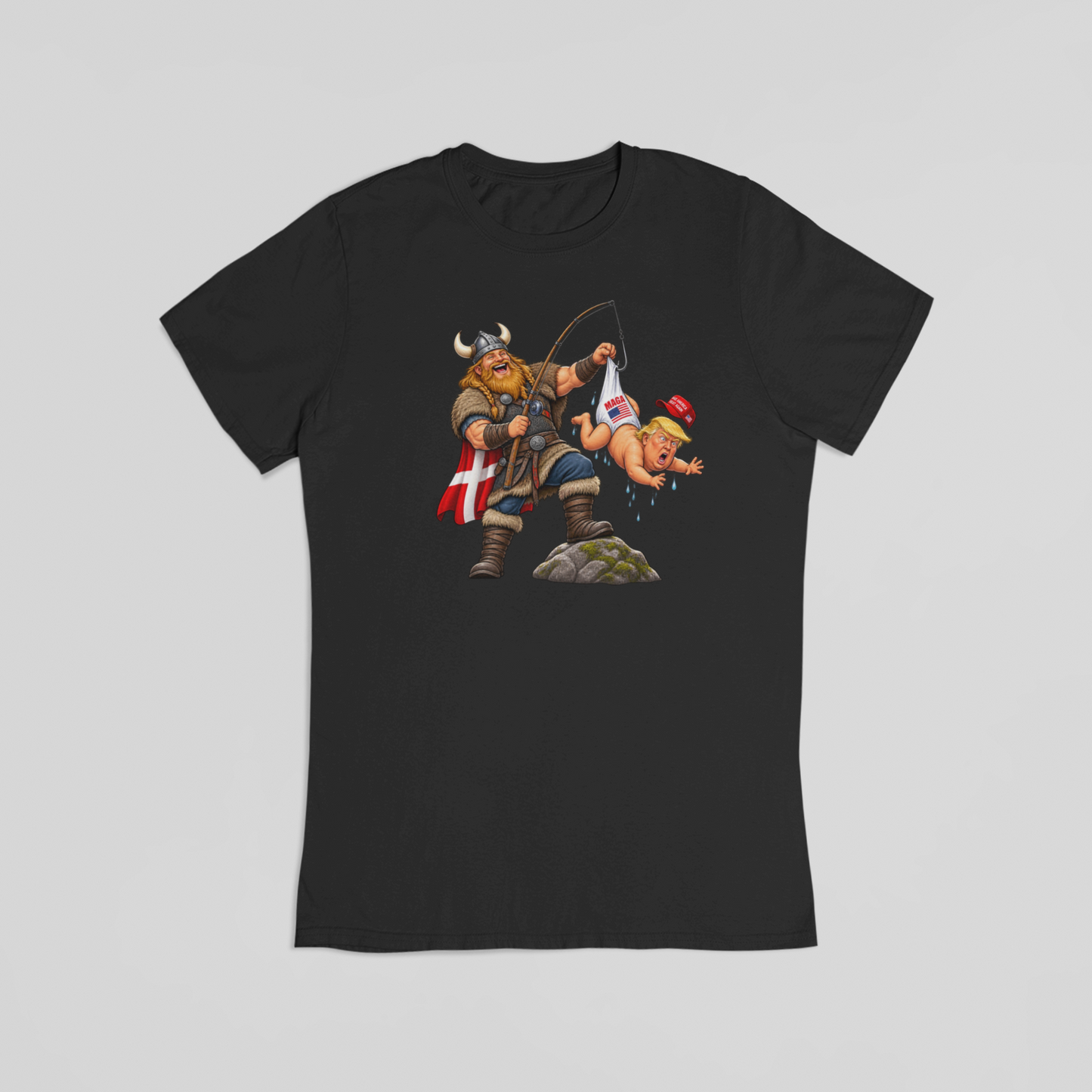 Trump på krogen sort T-shirt