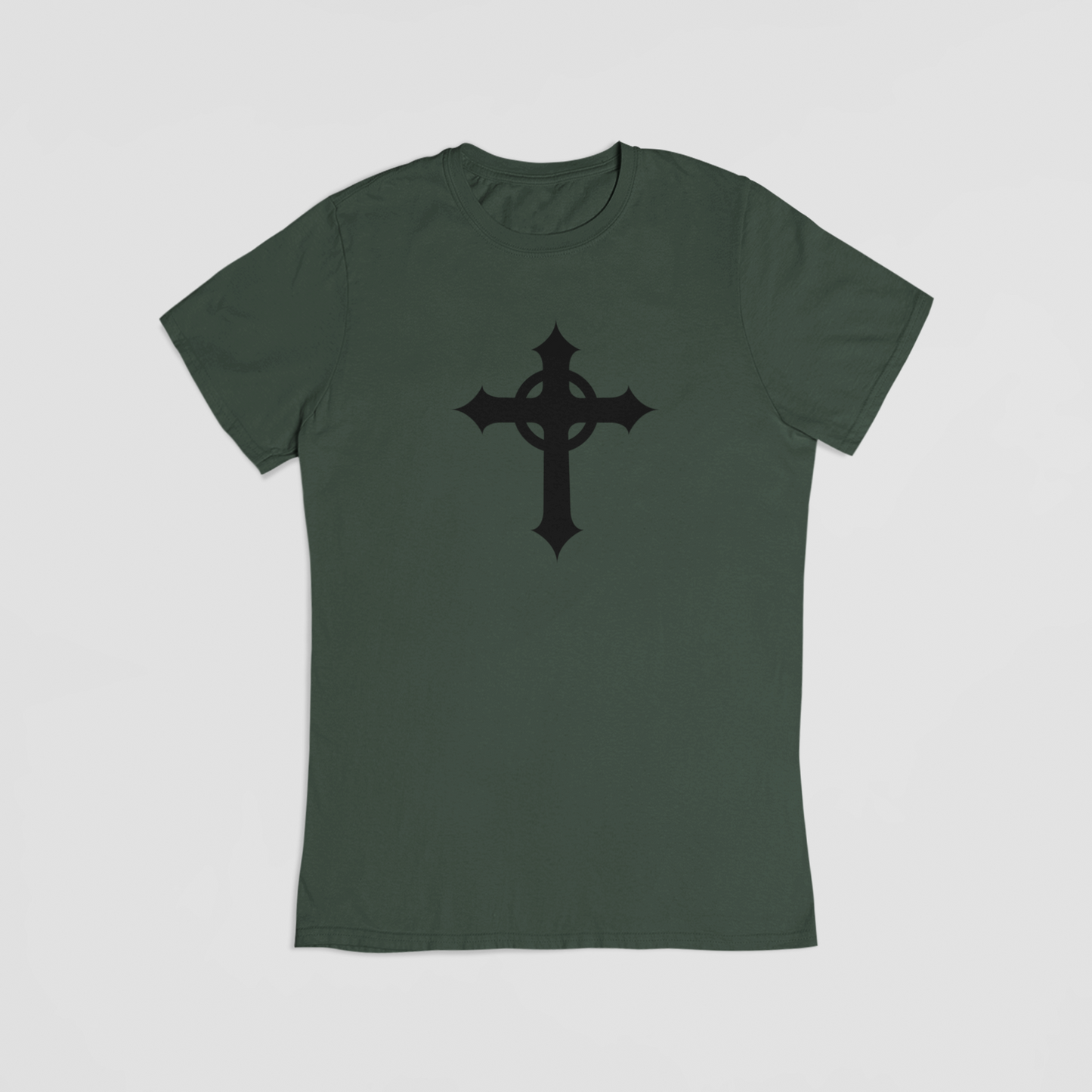 T-shirt med gotisk kors