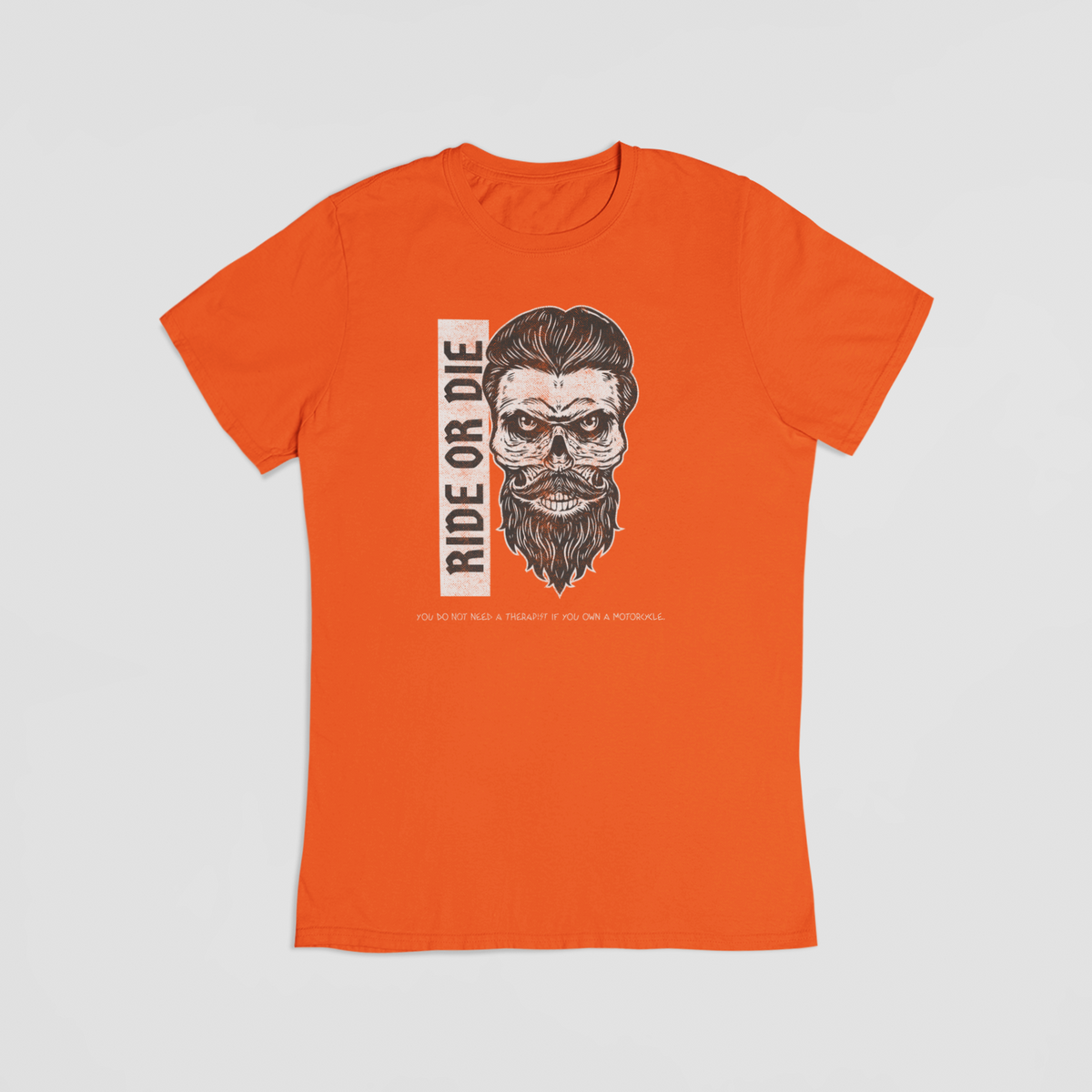 Ride or Die  Motorcykel orange t-shirt