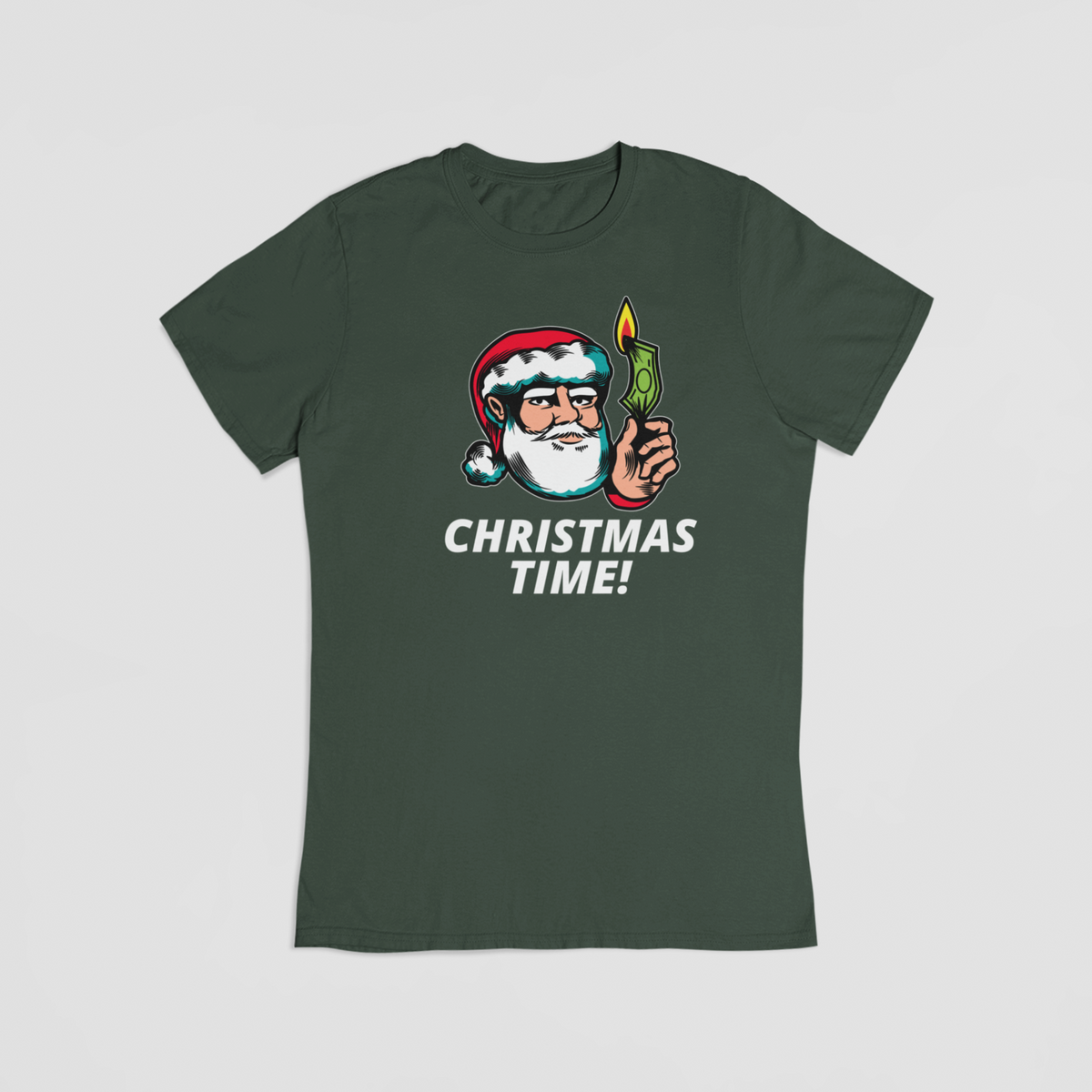 Christmas time grøn T-shirt