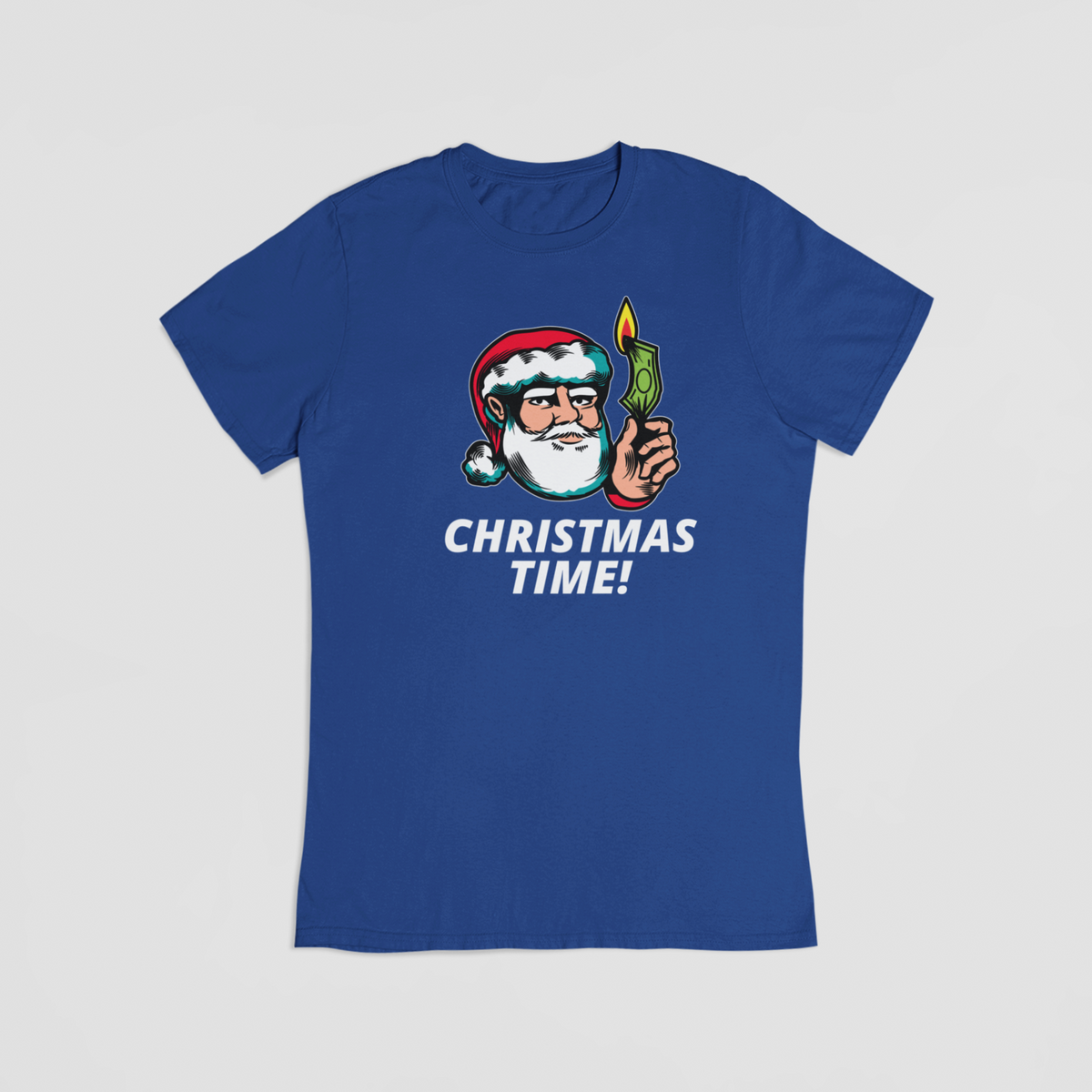 Christmas time blå T-shirt