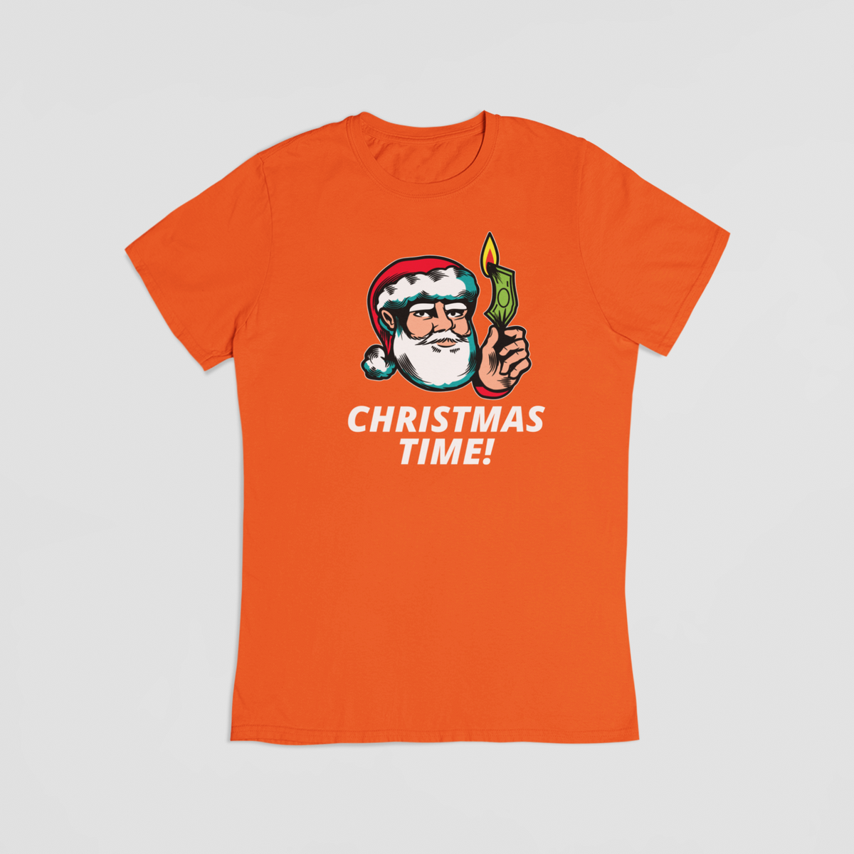 Christmas time orange T-shirt