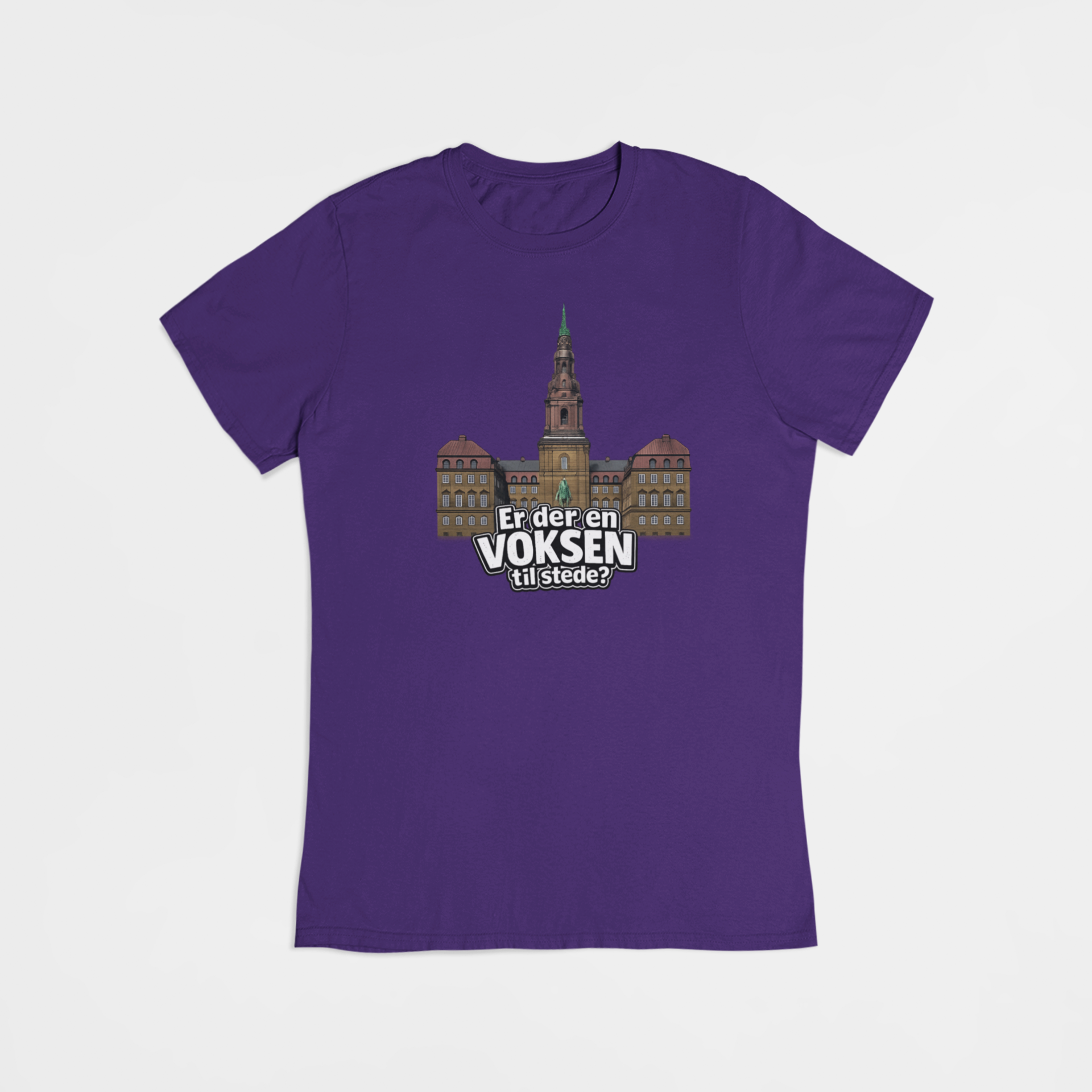 Lilla T-shirt med Christiansborg – “Er der en voksen til stede?” | Valg 2026 