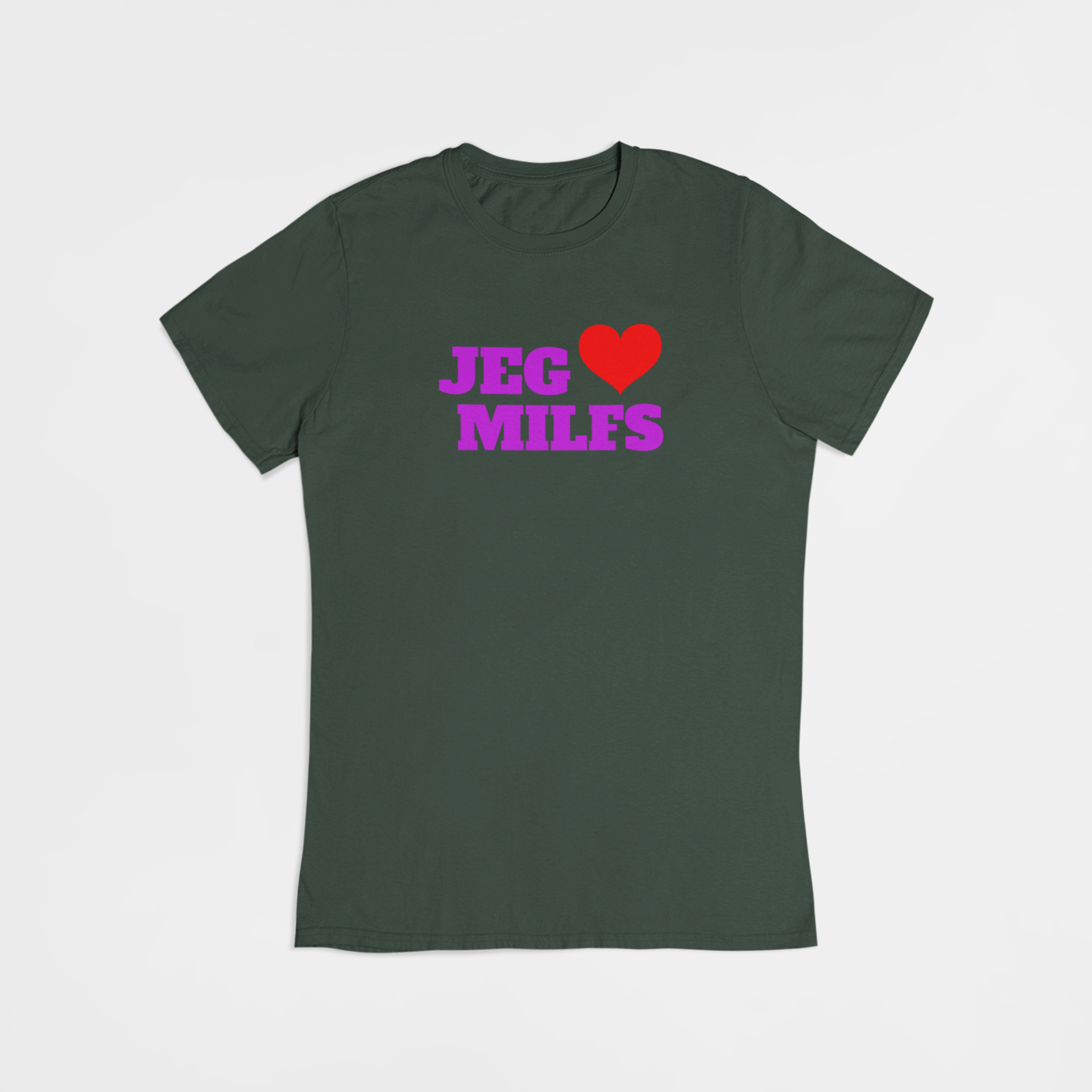 Jeg elsker MILFS - T-shirt - Coolshirts.dk
