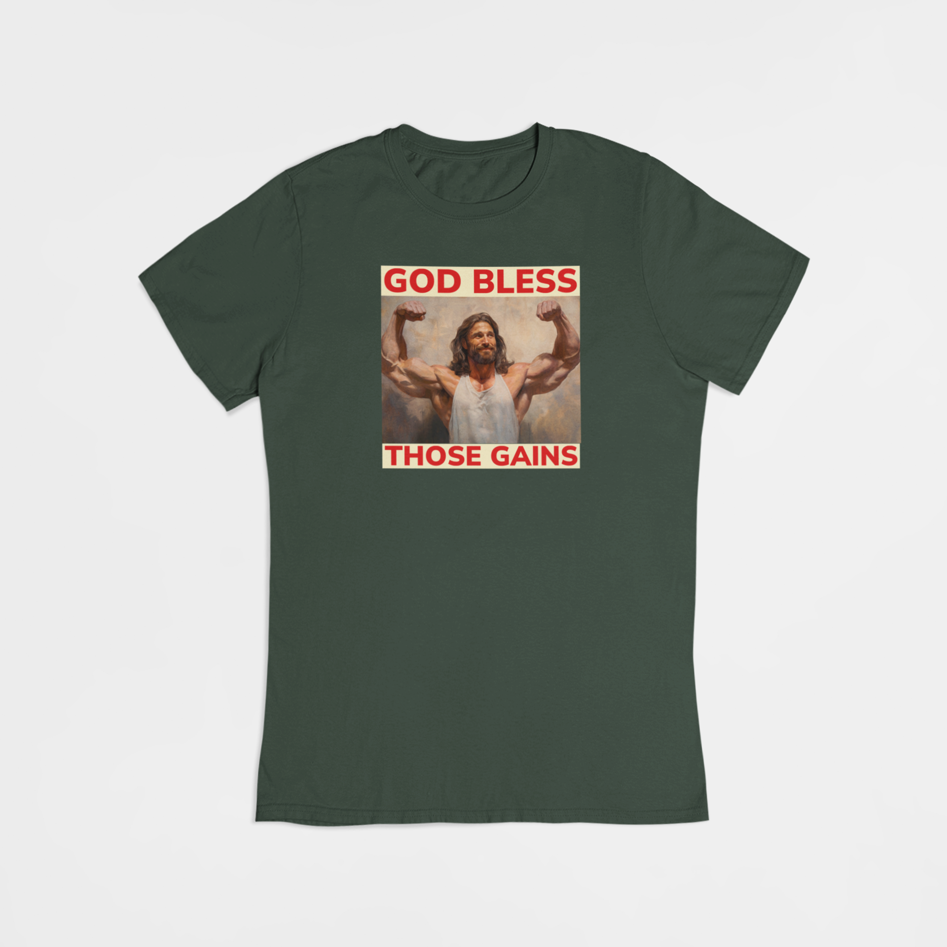 Bodybuilding Jesus - T-shirt - Coolshirts.dk