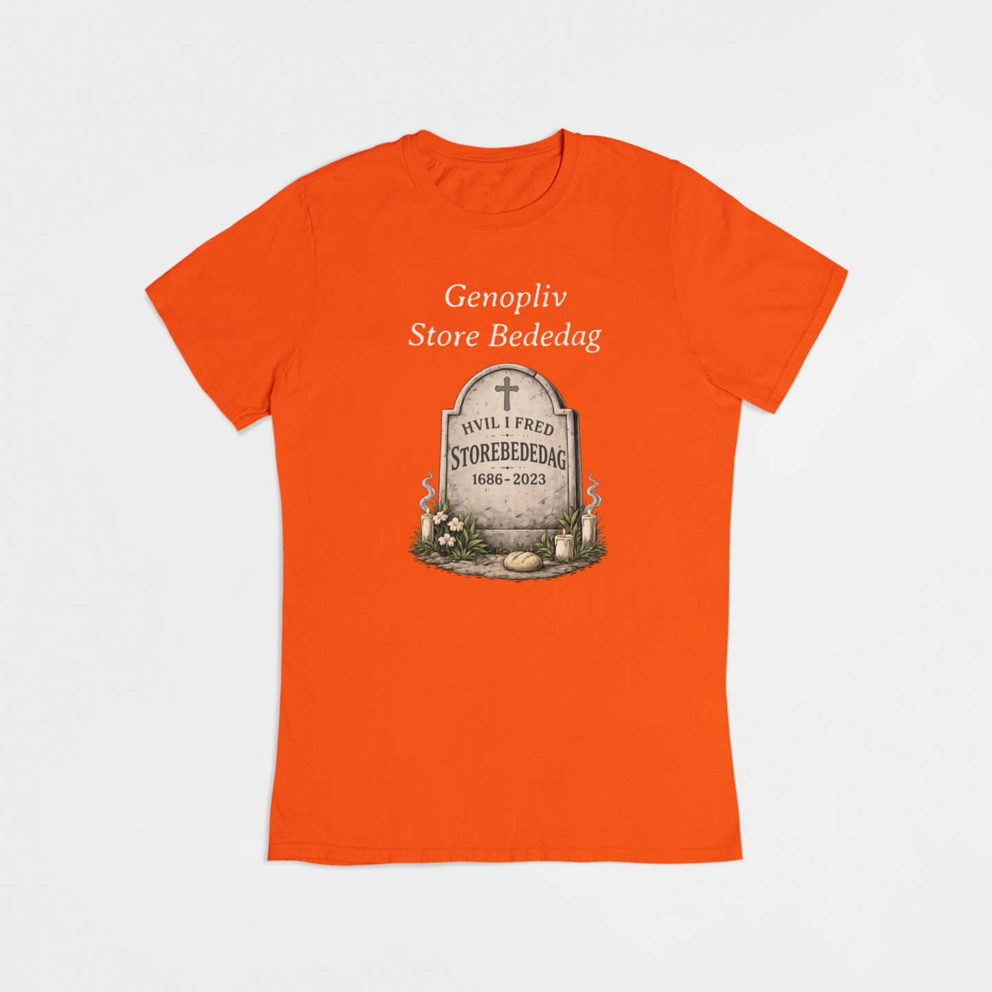 Genopliv Store bededag 1686-2023 orange T-shirt
