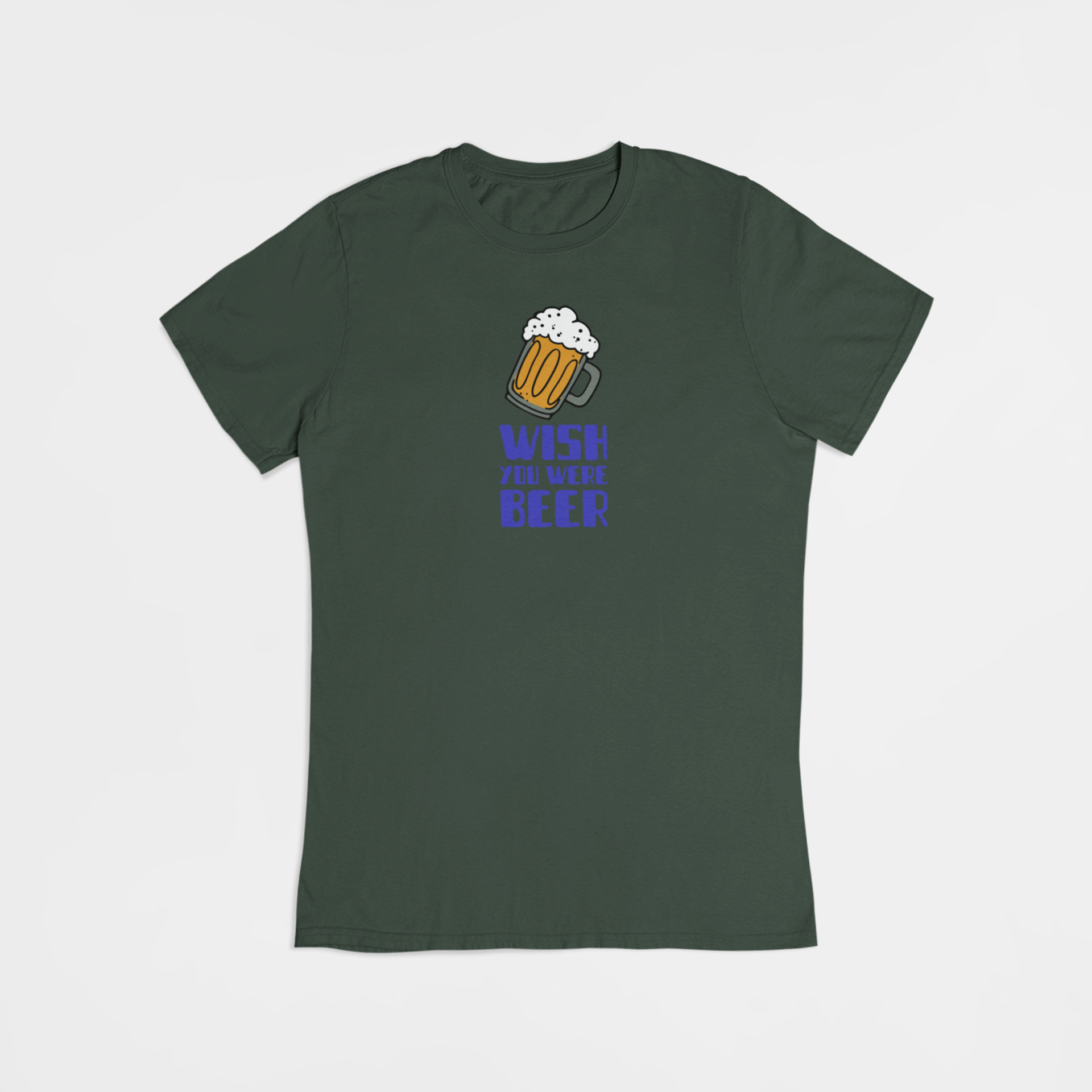 Wish you were beer - T-shirt - Coolshirts.dk