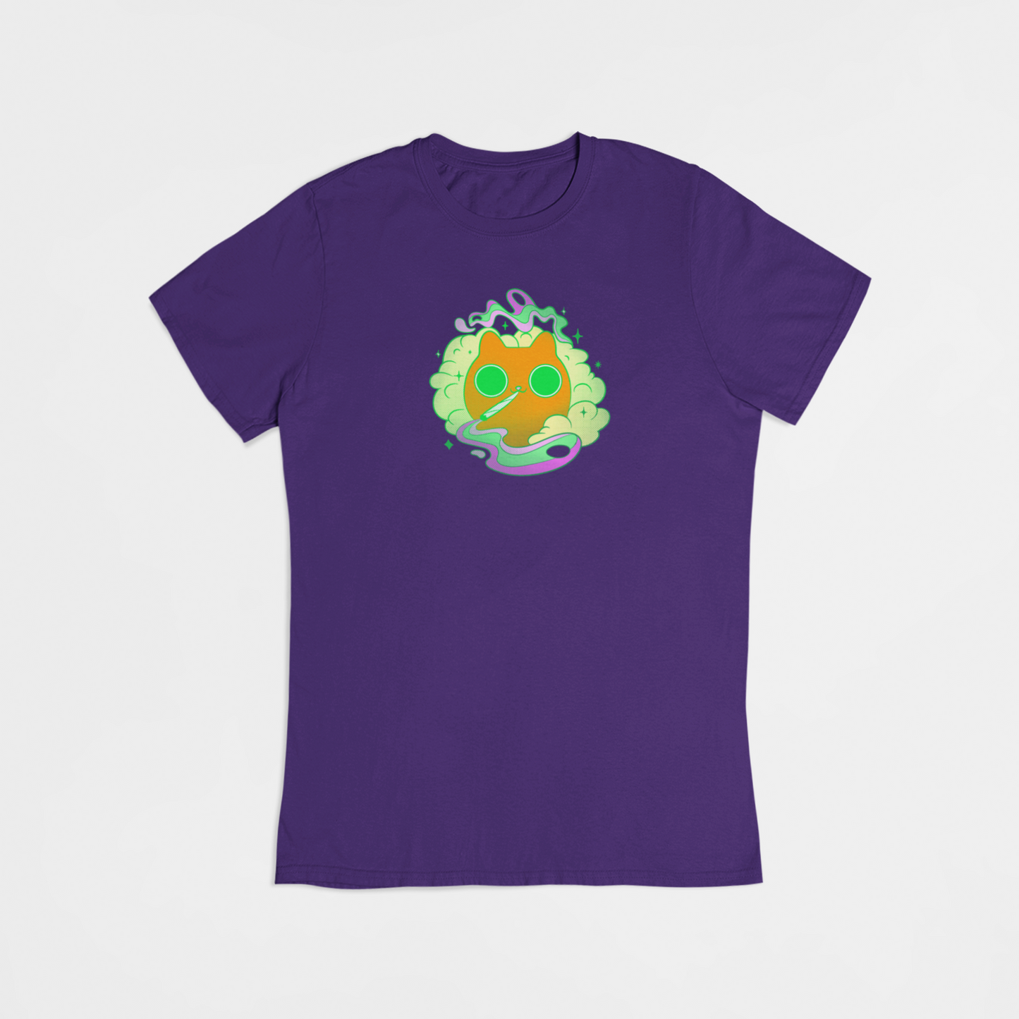 Skæv Kat - T-shirt - Coolshirts.dk