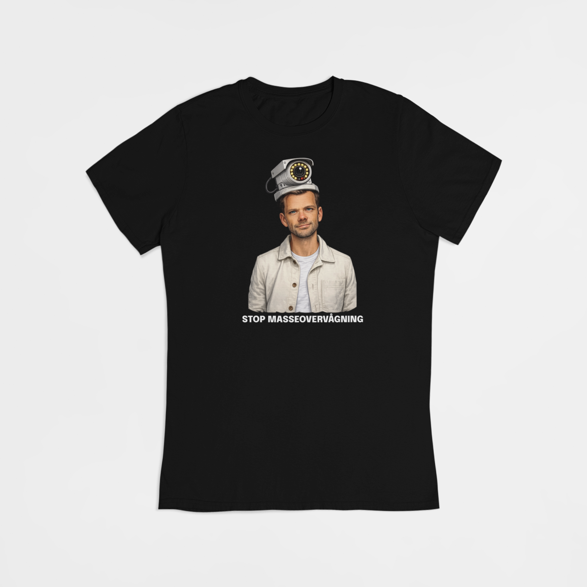 Stop Masseovervågning - T-shirt - Coolshirts.dk
