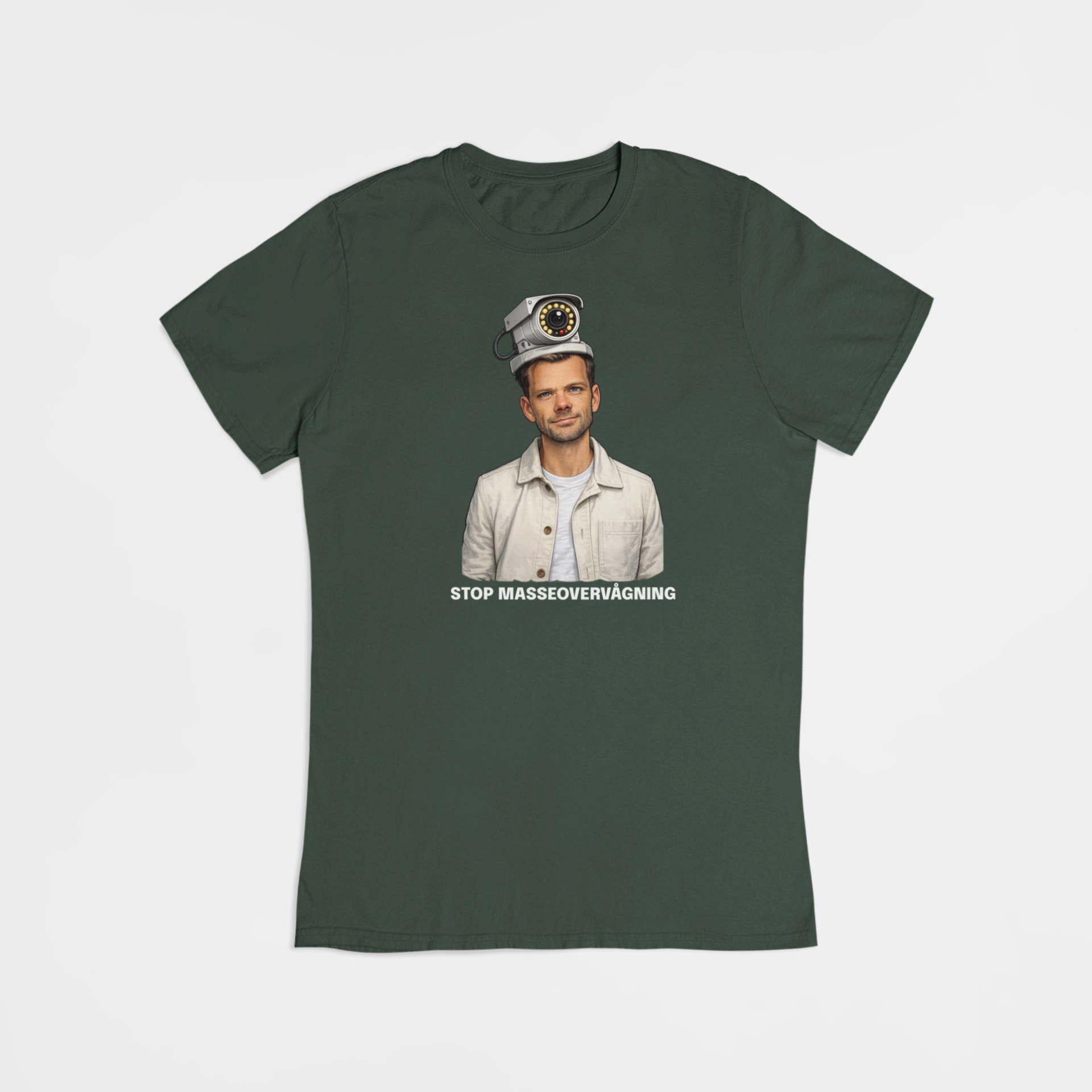 Stop Masseovervågning - T-shirt - Coolshirts.dk
