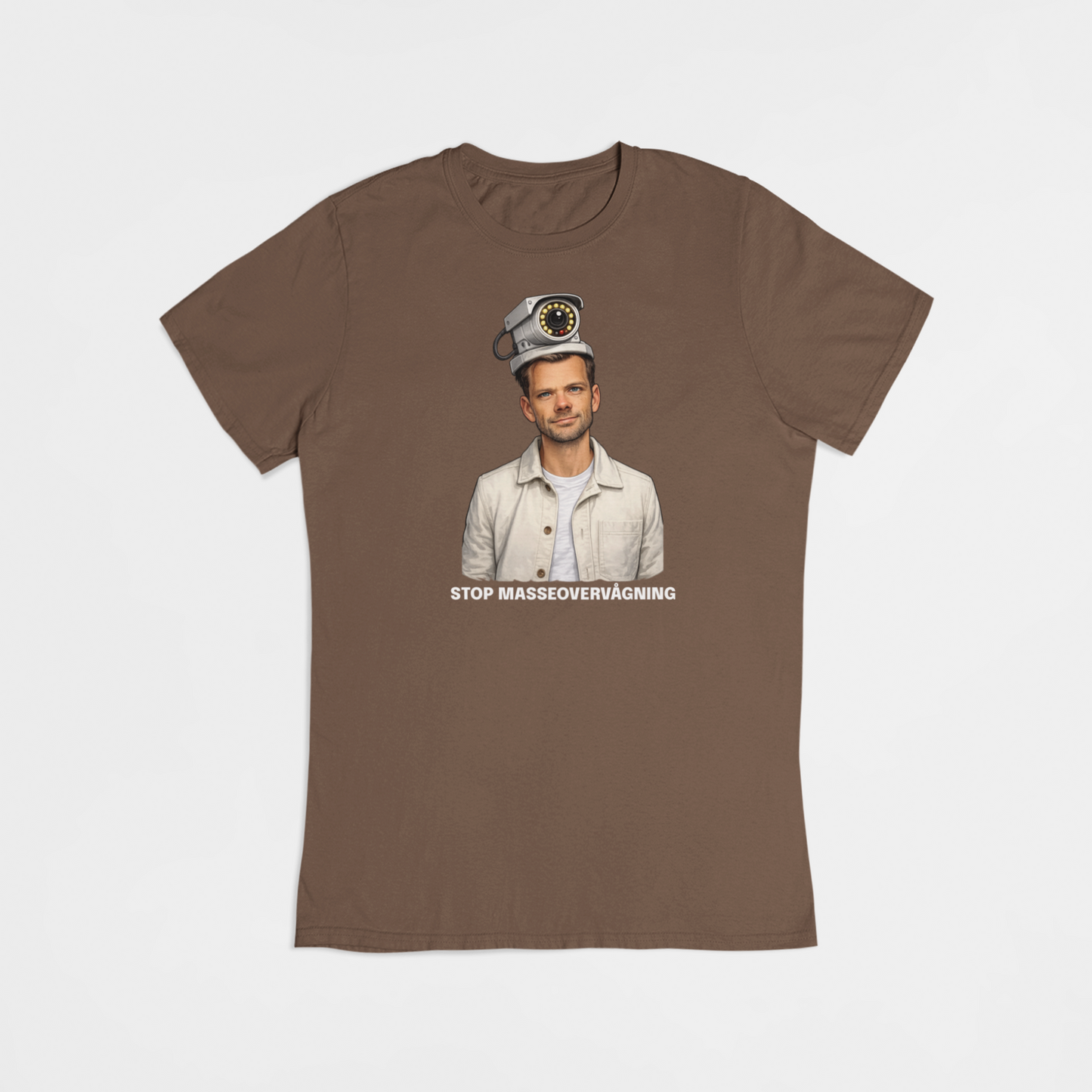 Stop Masseovervågning - T-shirt - Coolshirts.dk
