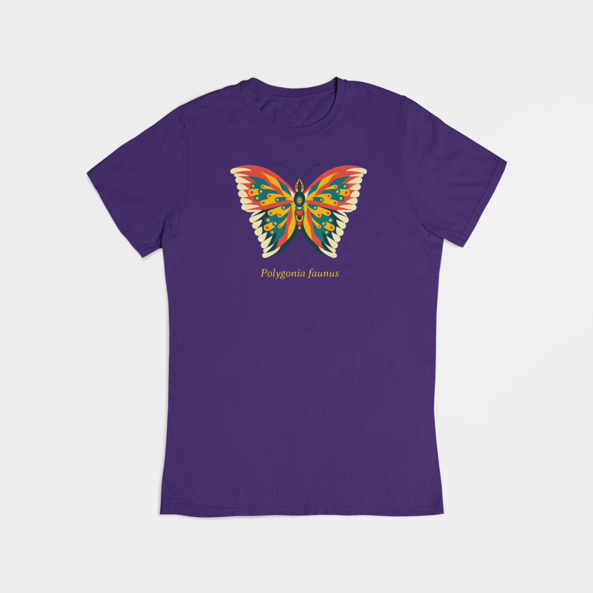 Sommerfugl (Polygonia faunus) - T-shirt - Coolshirts.dk