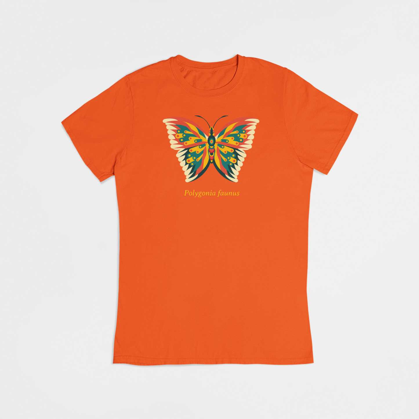 Sommerfugl (Polygonia faunus) - T-shirt - Coolshirts.dk