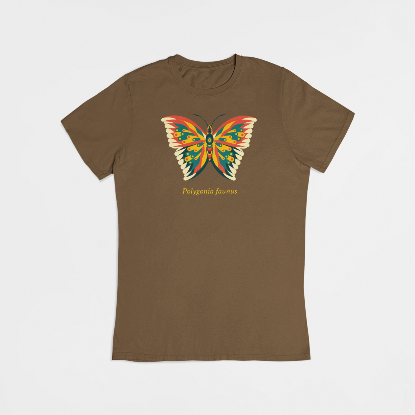 Sommerfugl (Polygonia faunus) - T-shirt - Coolshirts.dk