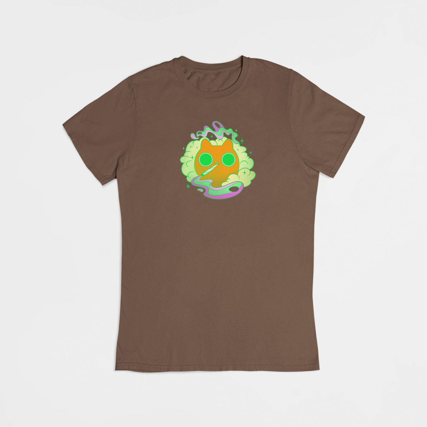 Skæv Kat - T-shirt - Coolshirts.dk