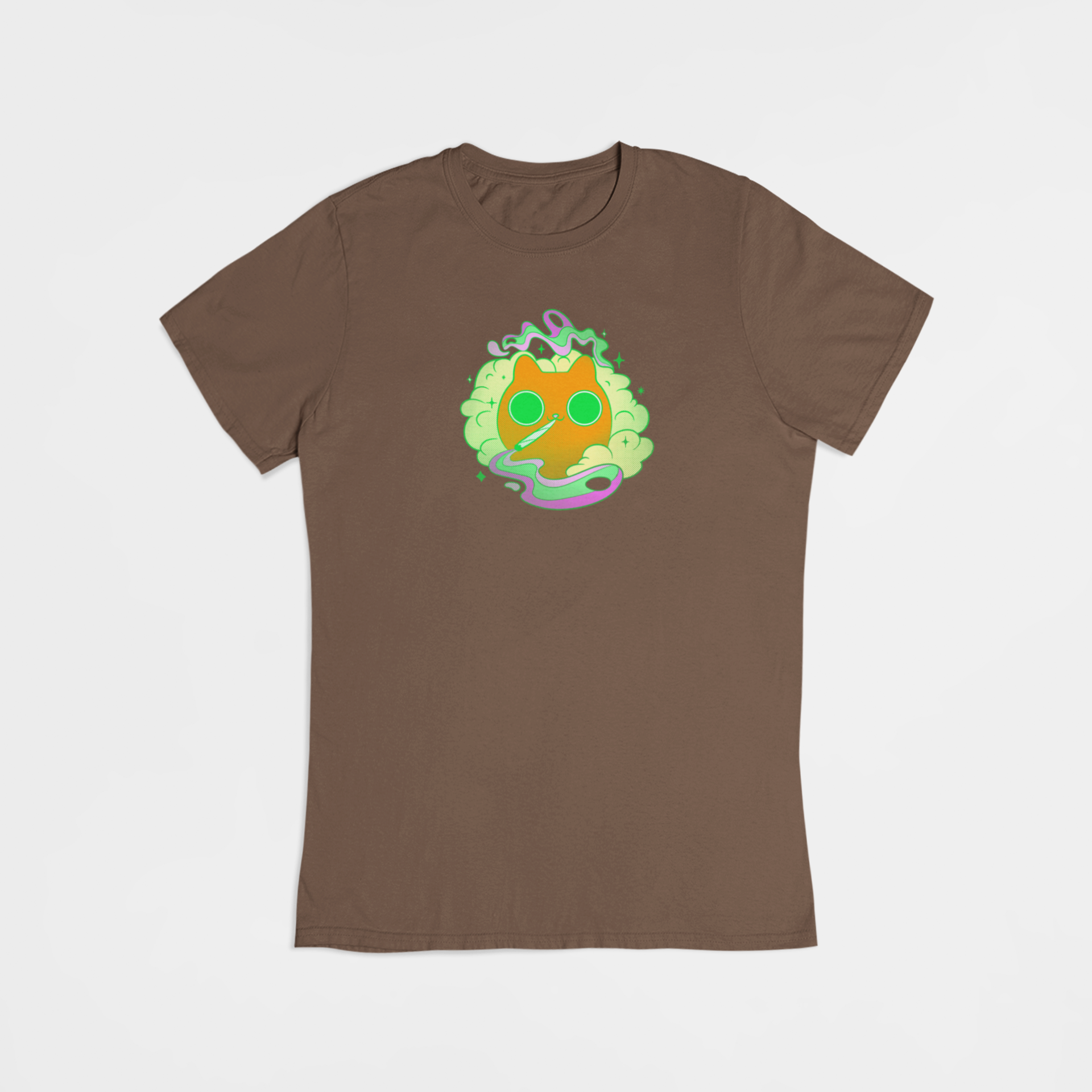 Skæv Kat - T-shirt - Coolshirts.dk