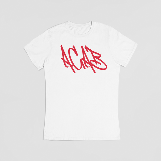 ACAB Graffiti Tag hvid T-shirt