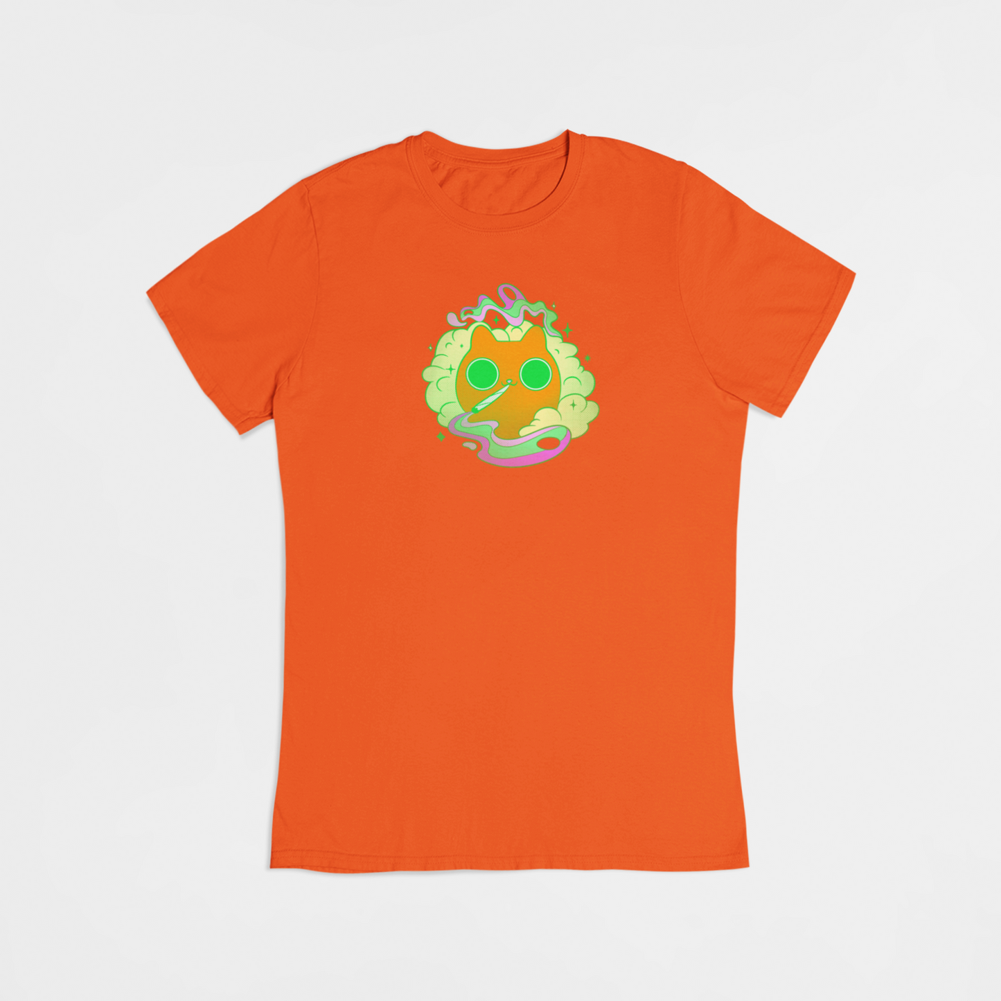 Skæv Kat - T-shirt - Coolshirts.dk