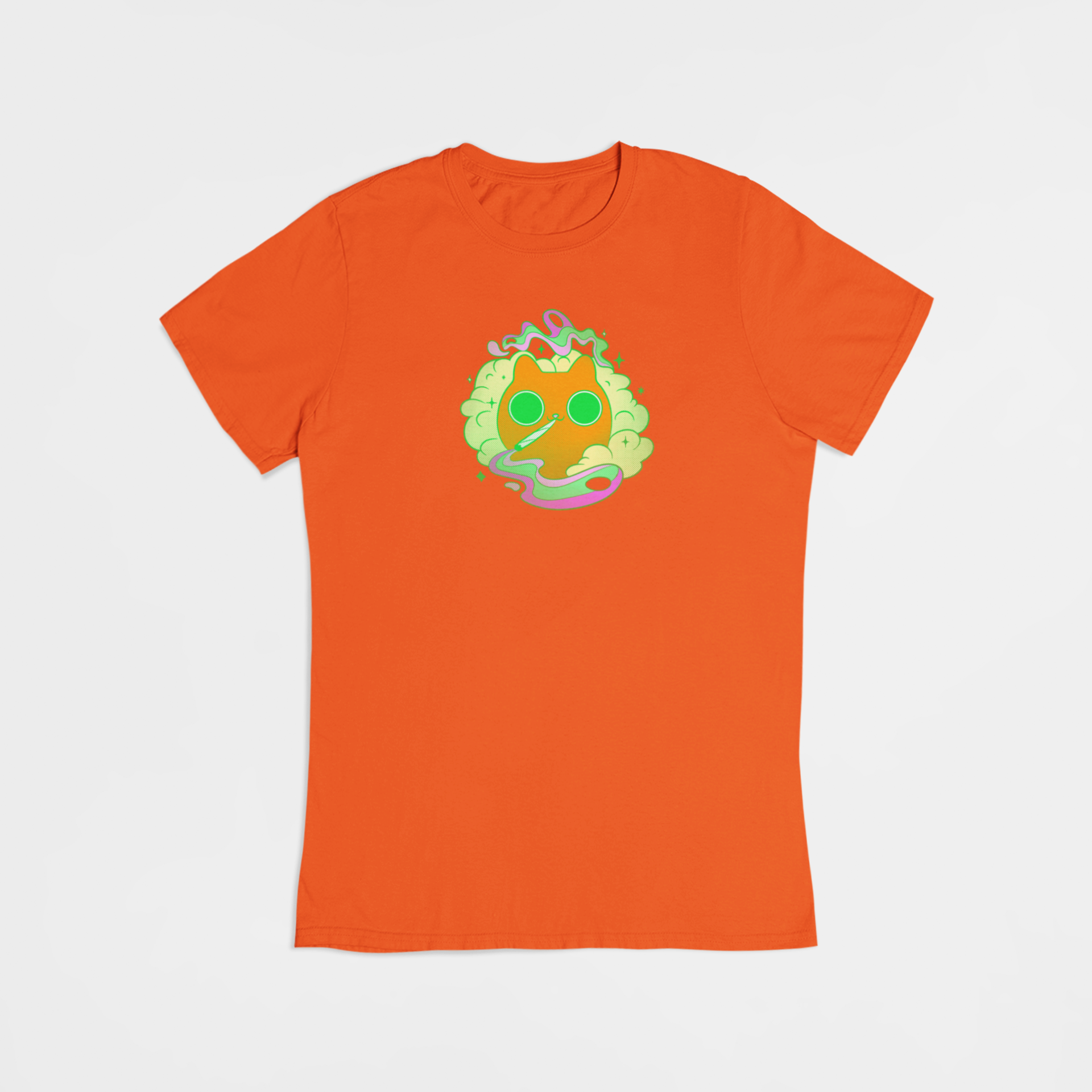 Skæv Kat - T-shirt - Coolshirts.dk